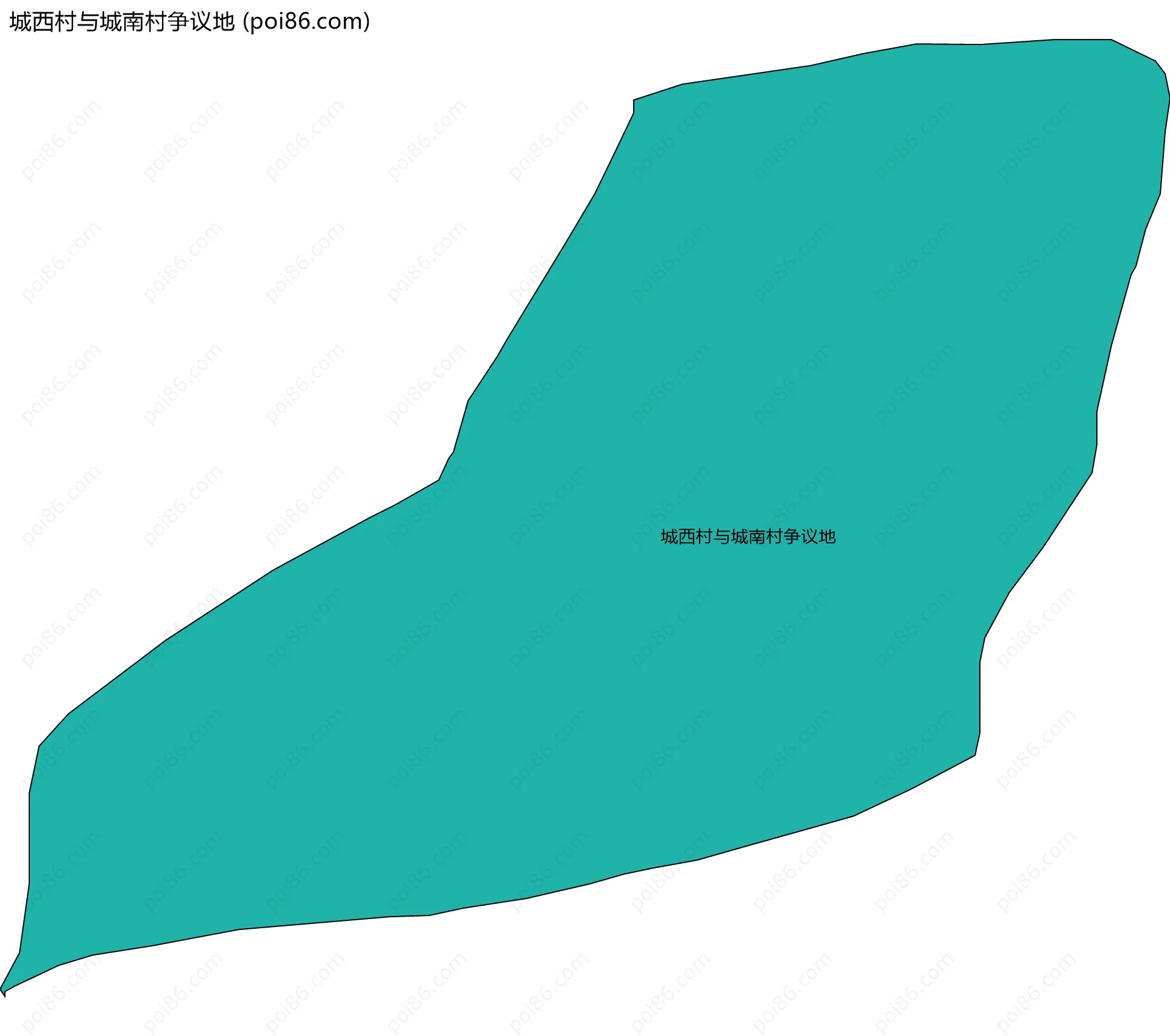 城西村与城南村争议地边界地图