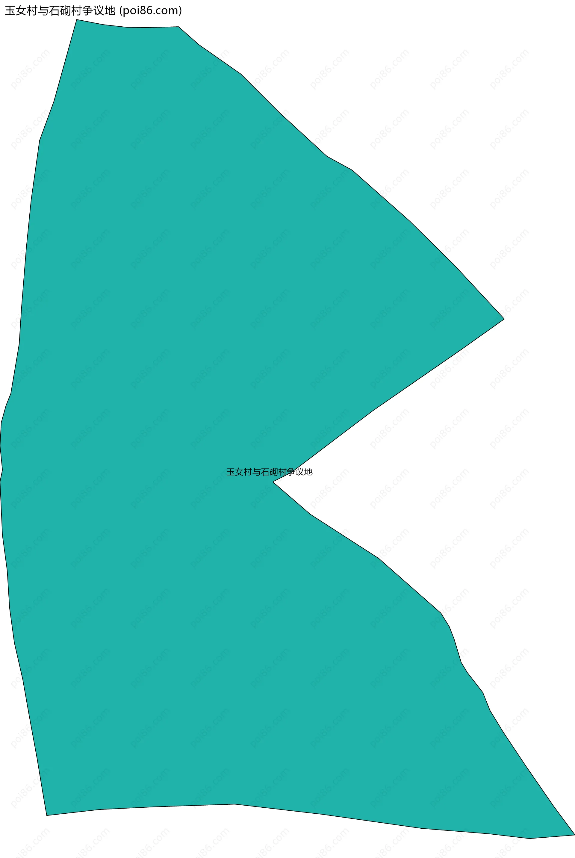 玉女村与石砌村争议地边界地图