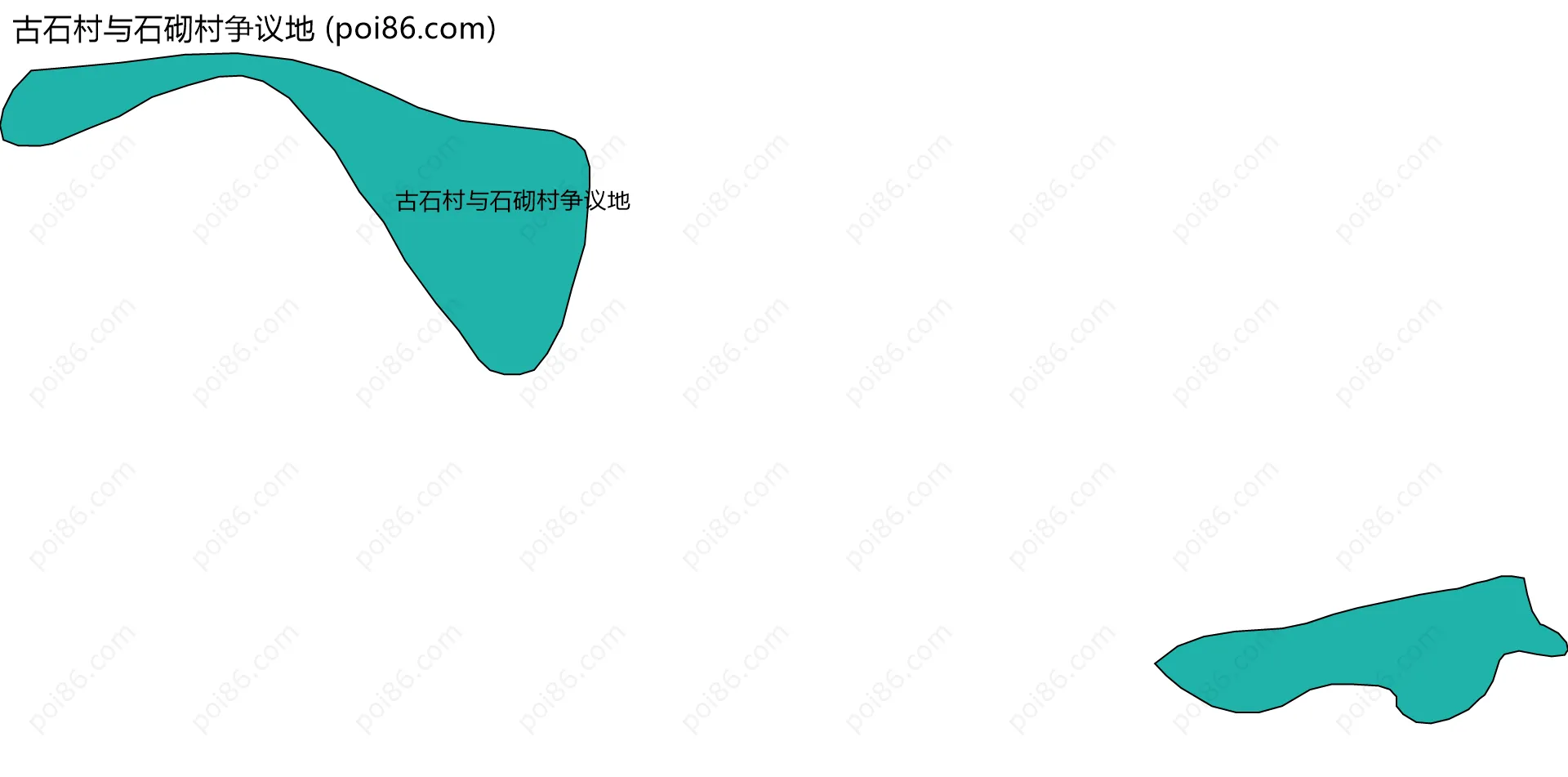 古石村与石砌村争议地边界地图