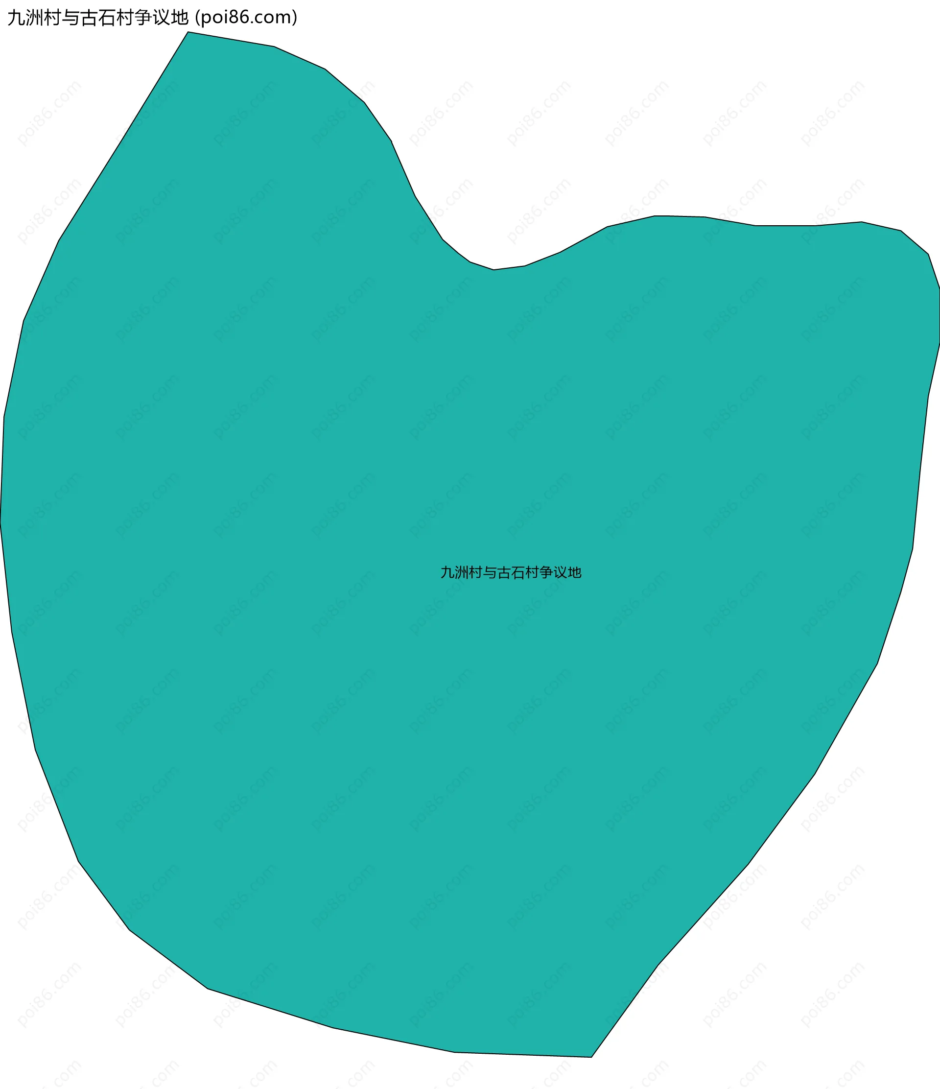 九洲村与古石村争议地边界地图