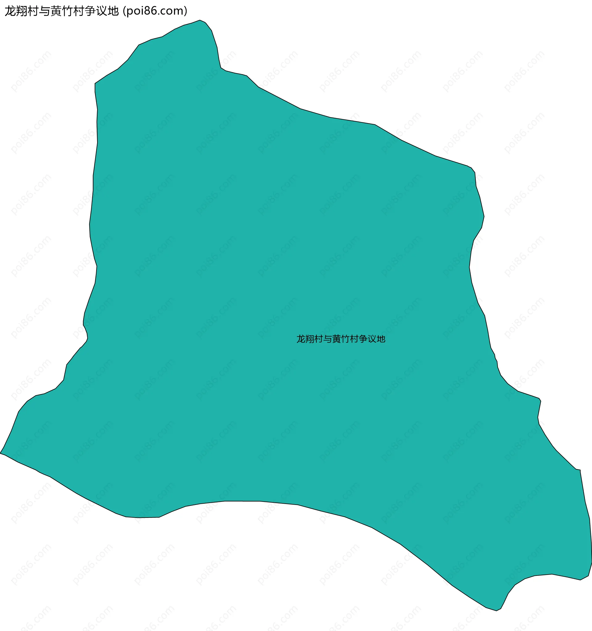 龙翔村与黄竹村争议地边界地图