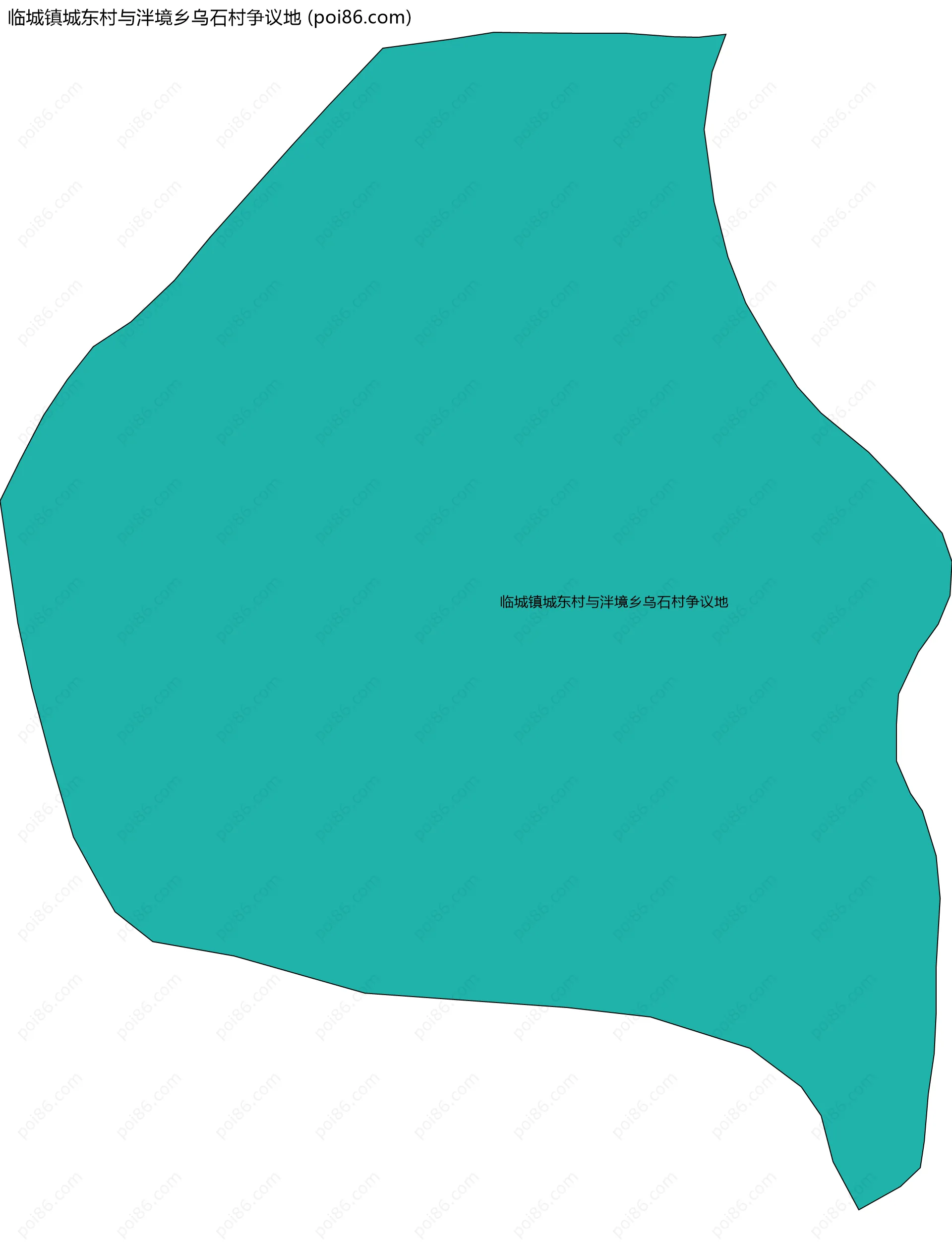 临城镇城东村与泮境乡乌石村争议地边界地图