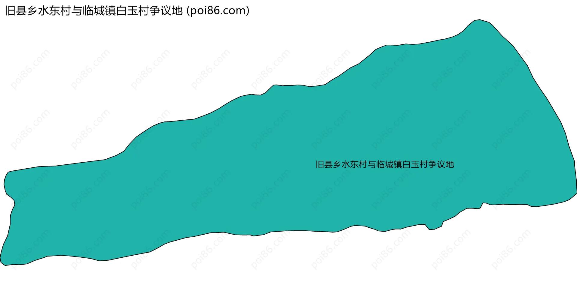 旧县乡水东村与临城镇白玉村争议地边界地图
