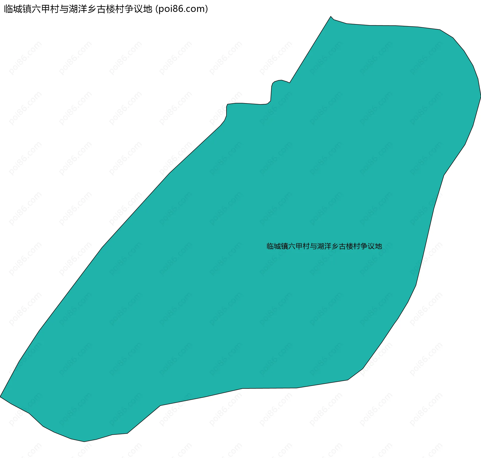临城镇六甲村与湖洋乡古楼村争议地边界地图