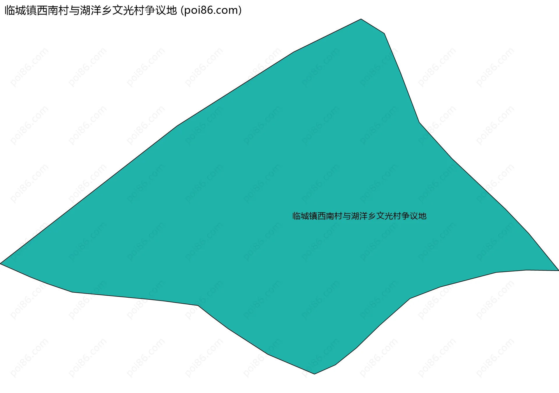 临城镇西南村与湖洋乡文光村争议地边界地图