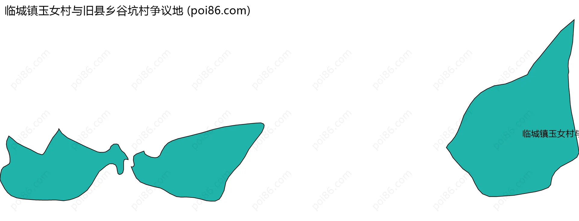 临城镇玉女村与旧县乡谷坑村争议地边界地图