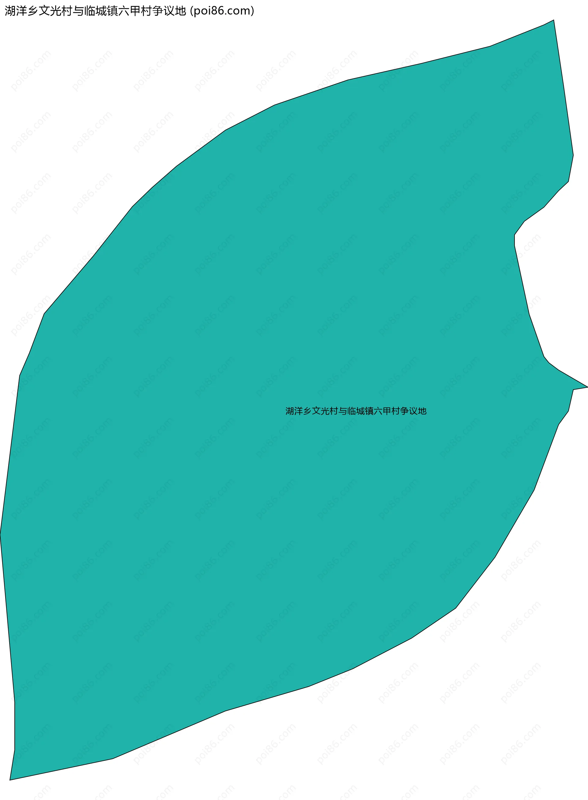 湖洋乡文光村与临城镇六甲村争议地边界地图