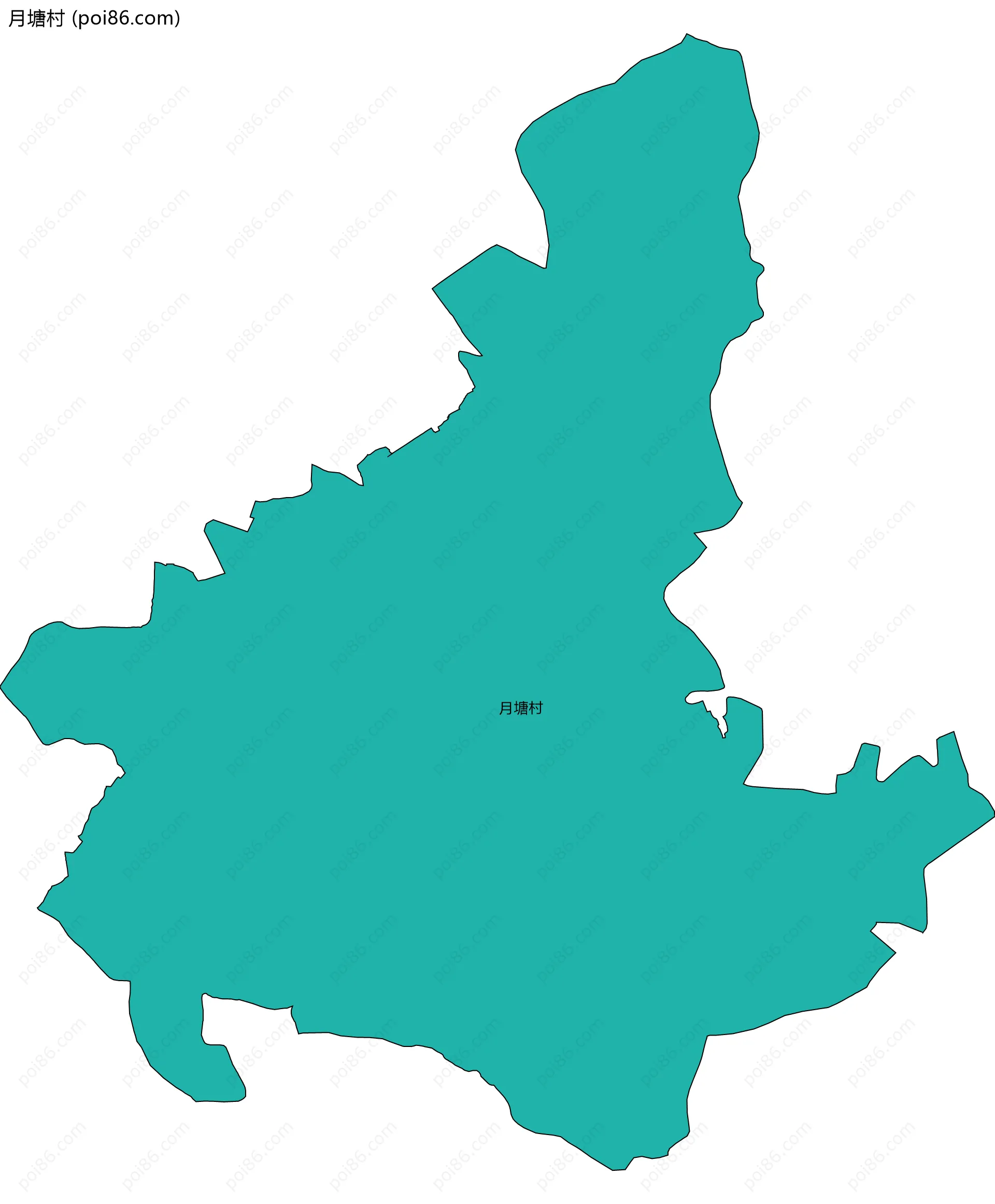 月塘村边界地图