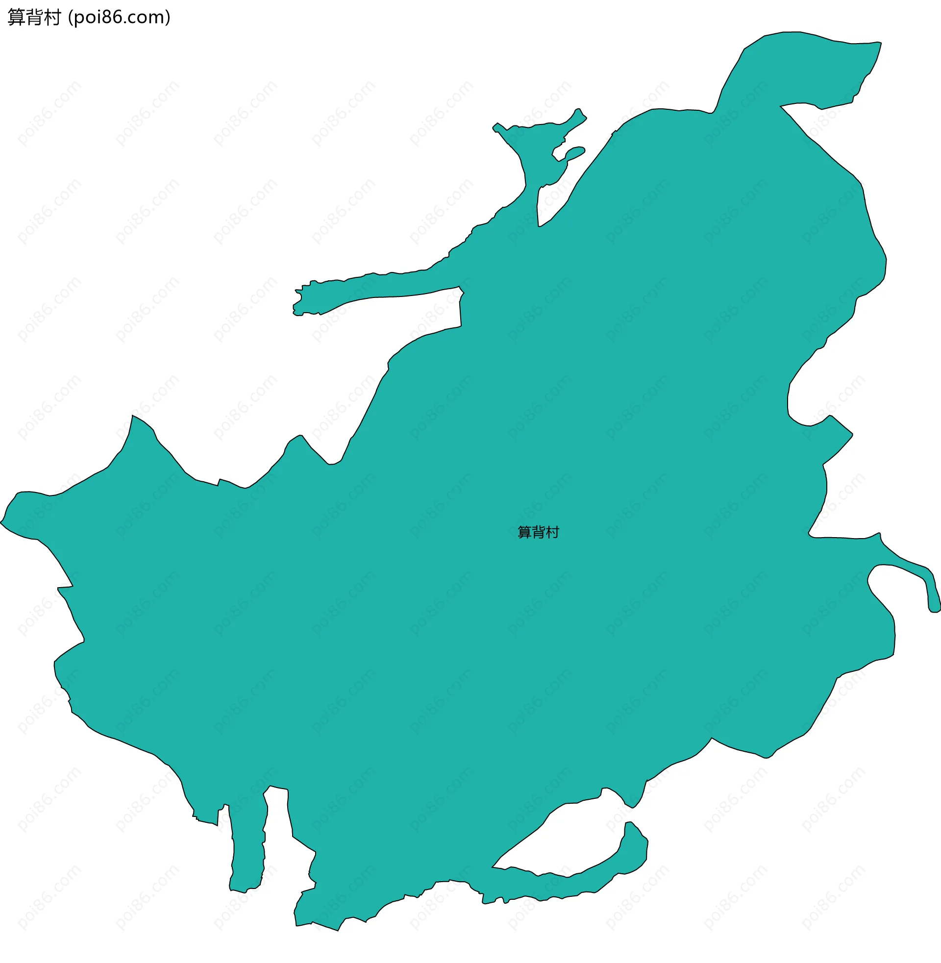 算背村边界地图