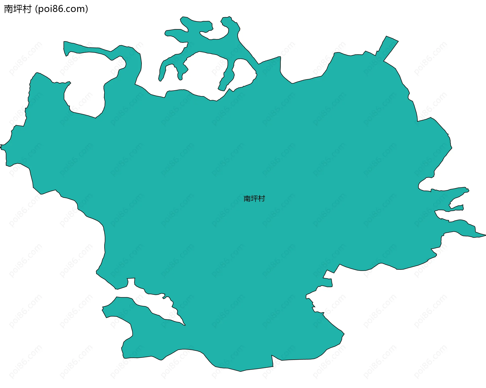 南坪村边界地图