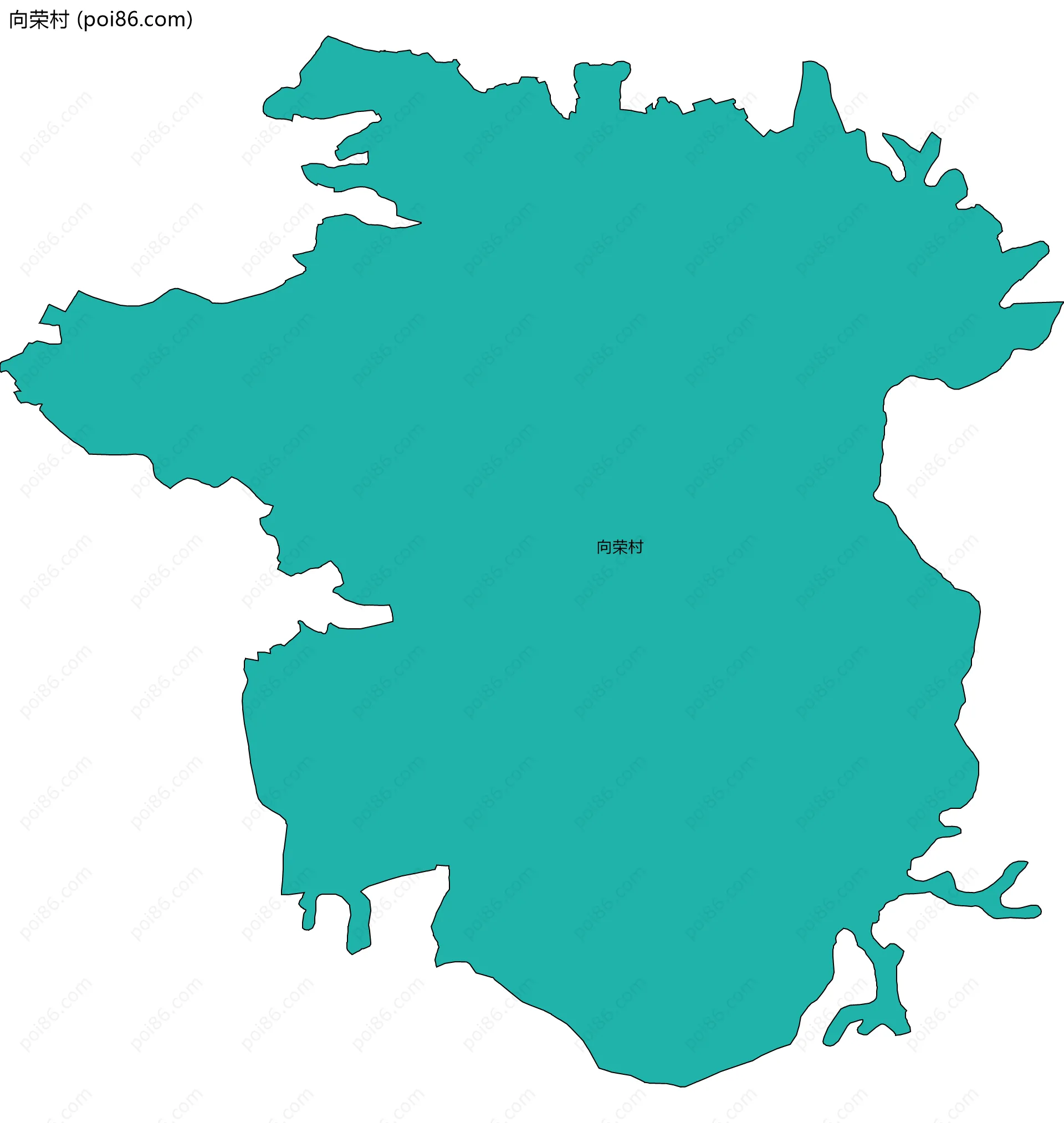 向荣村边界地图