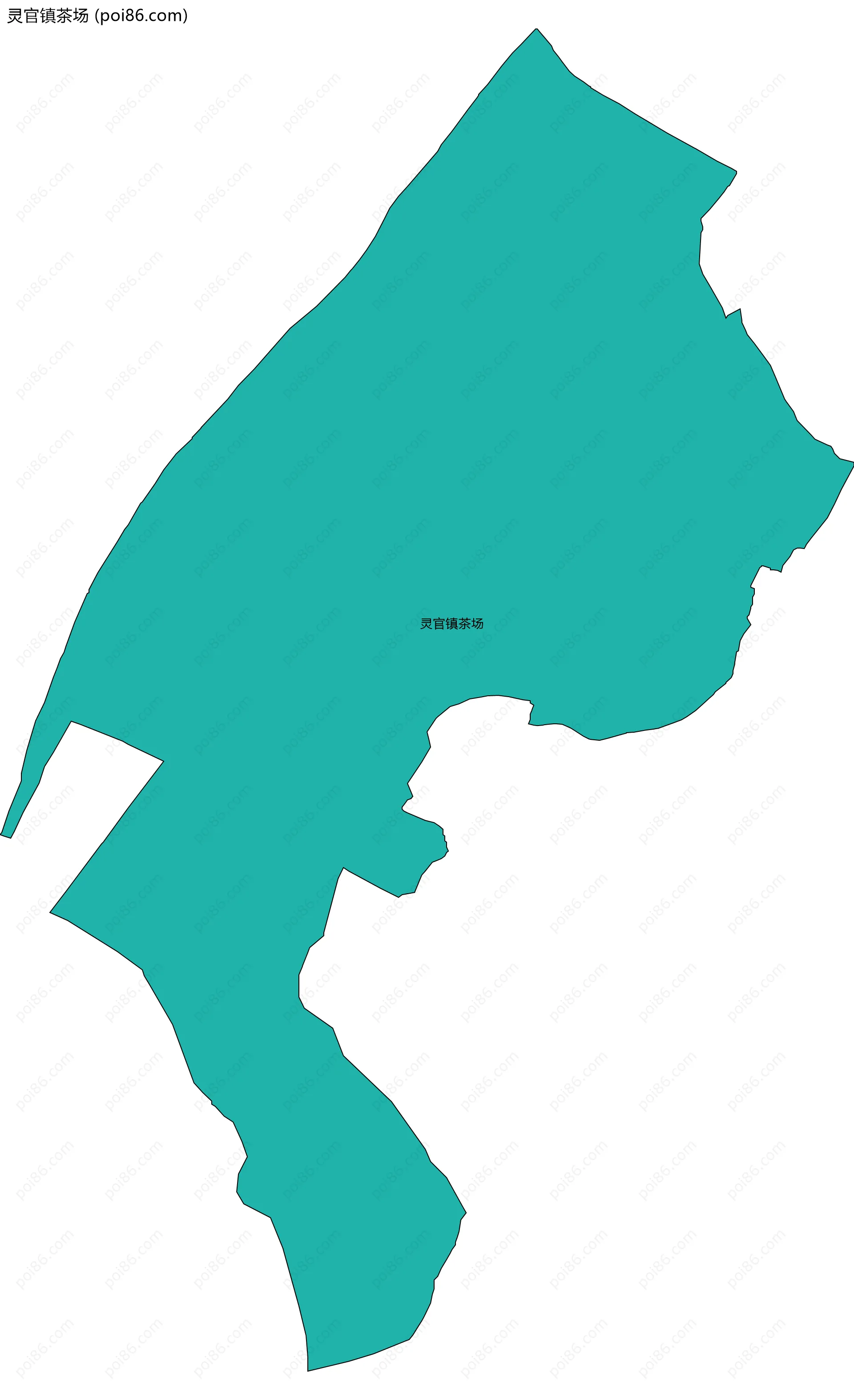 灵官镇茶场边界地图