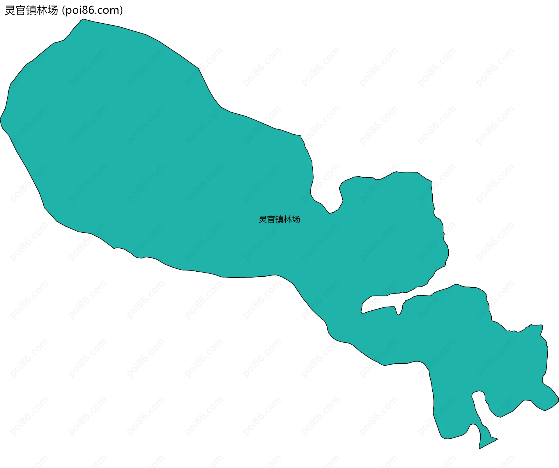 灵官镇林场边界地图