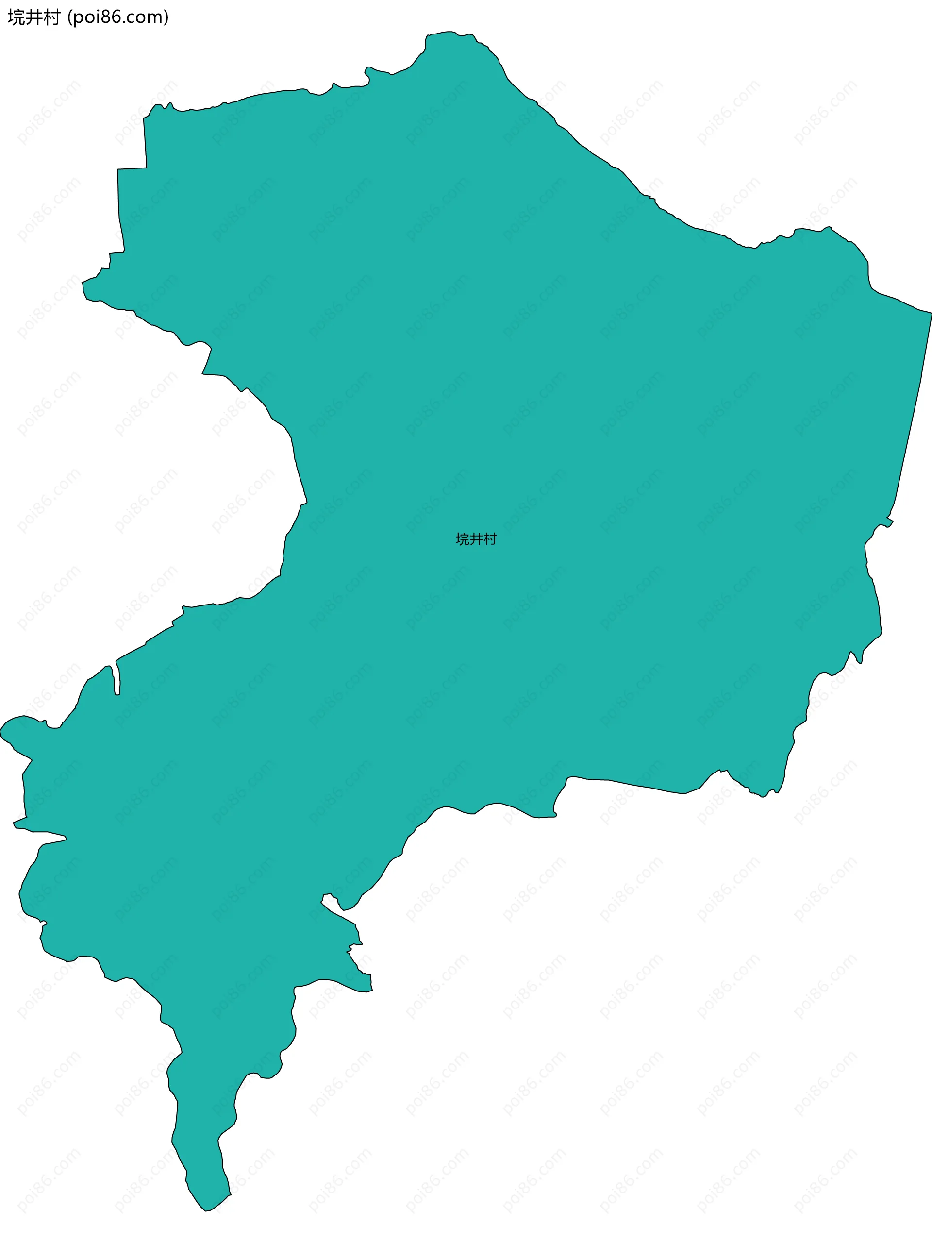 垸井村边界地图