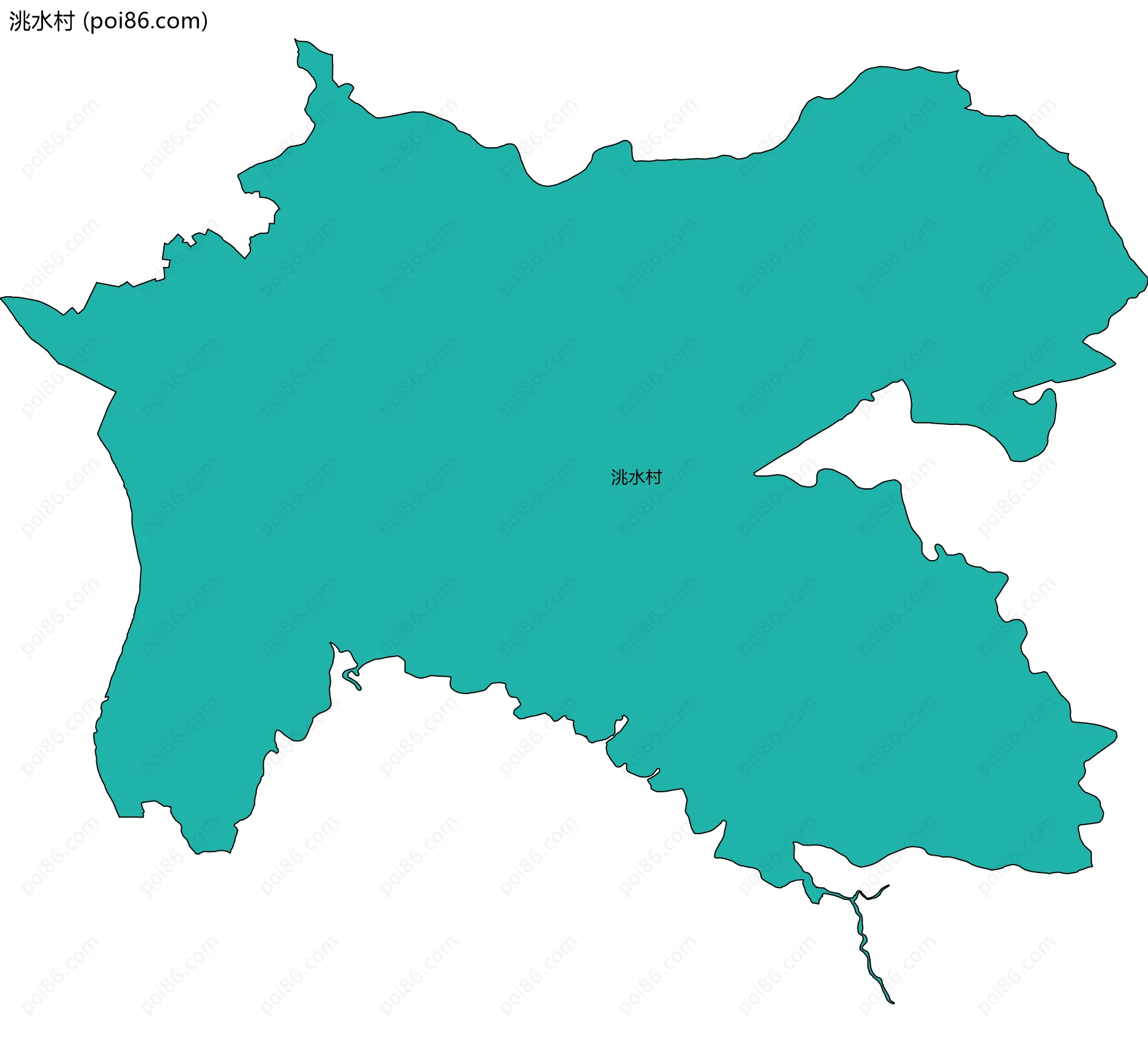 洮水村边界地图
