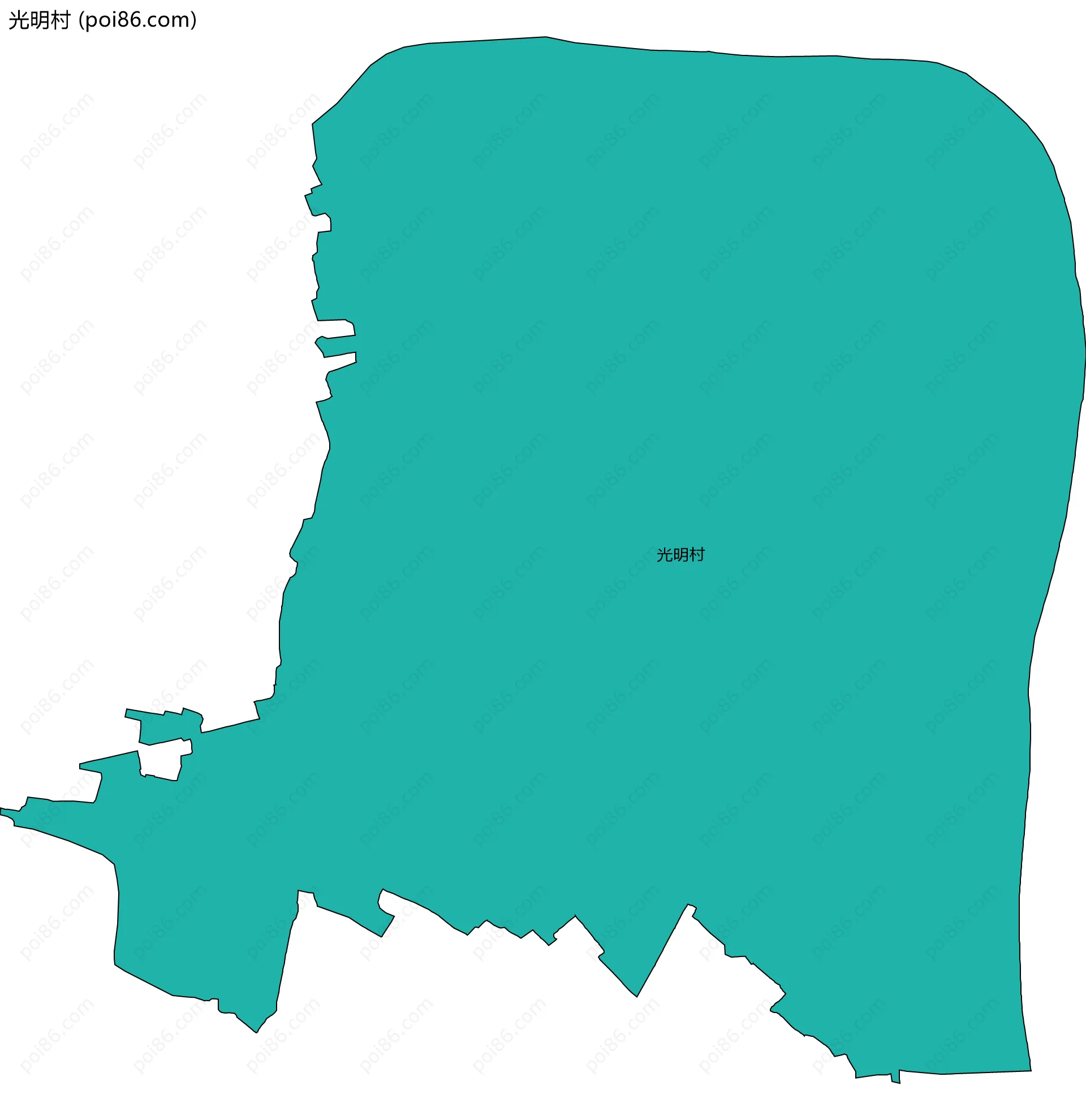 光明村边界地图