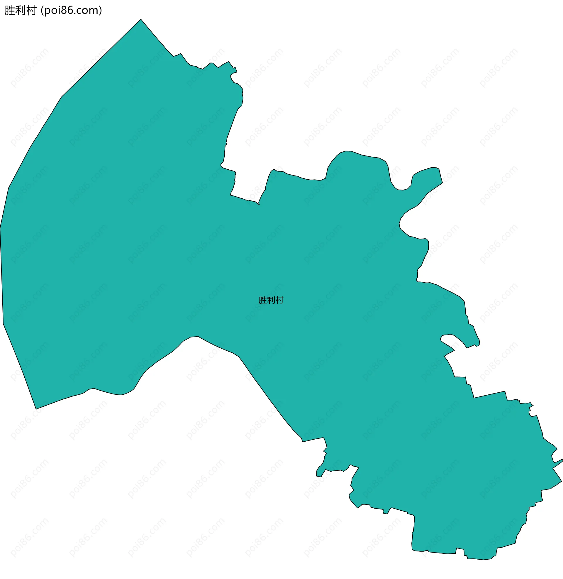 胜利村边界地图
