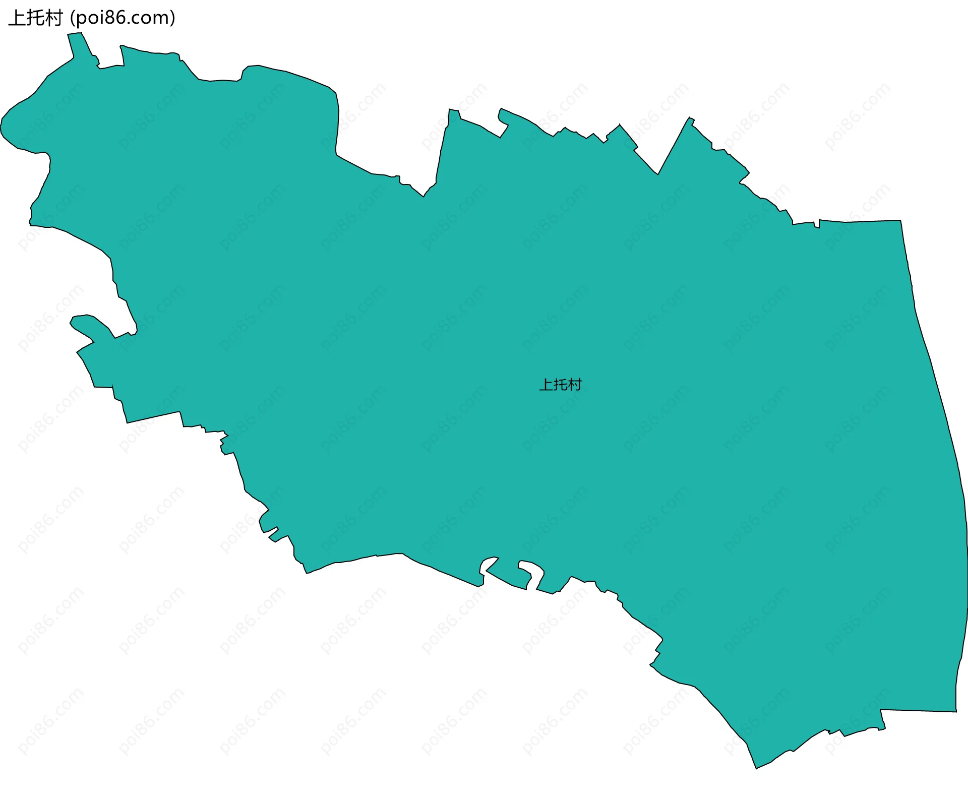 上托村边界地图