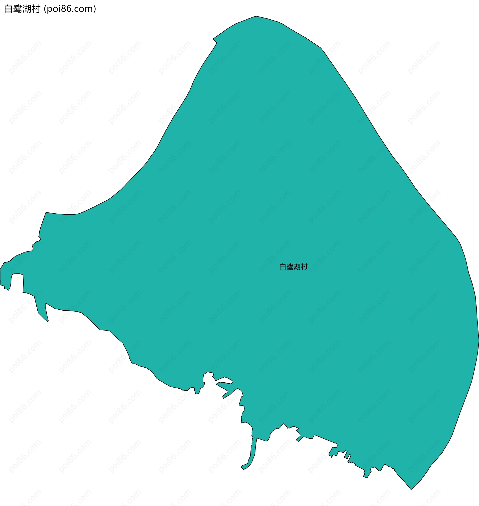 白鹭湖村边界地图