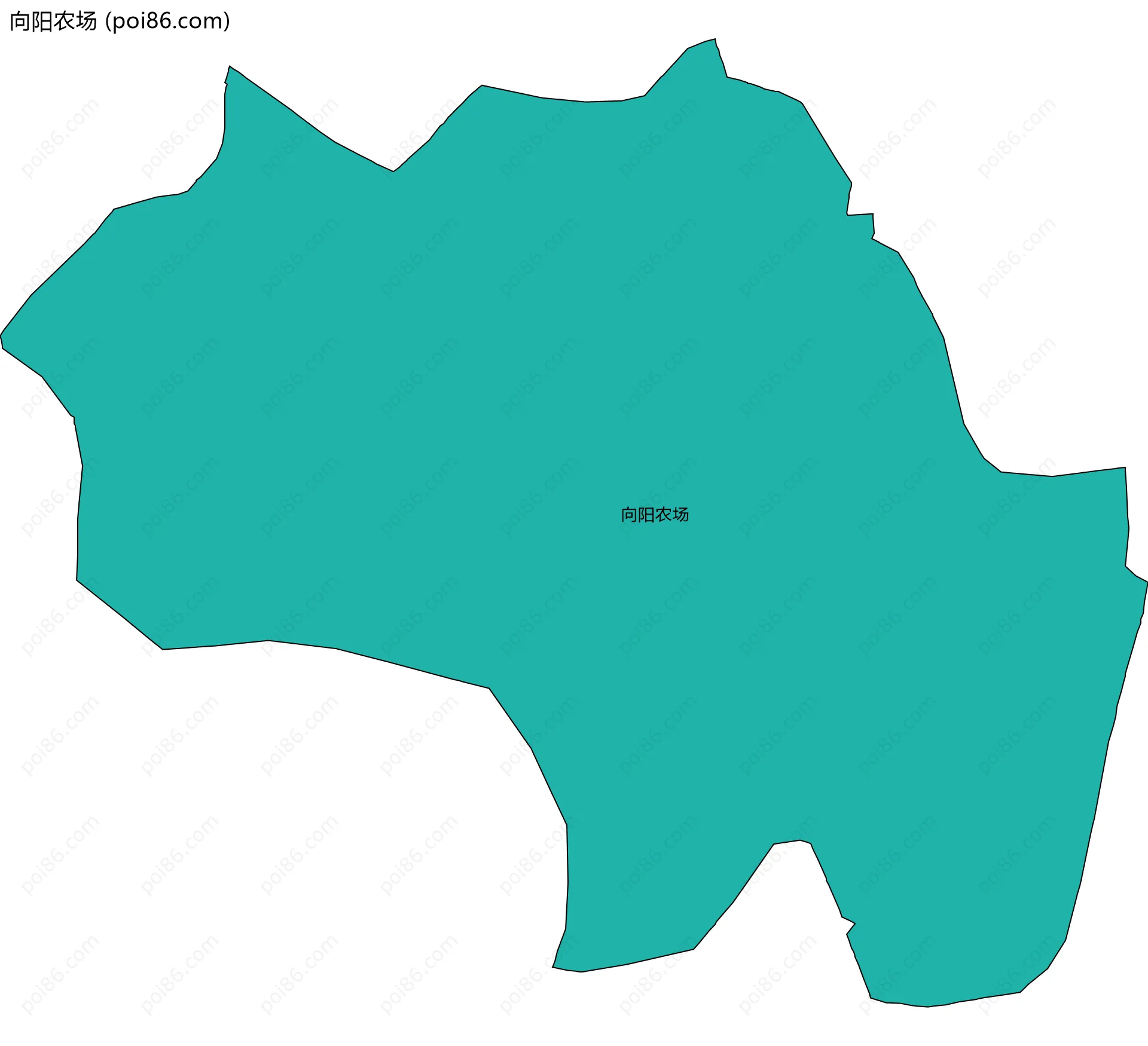 向阳农场边界地图
