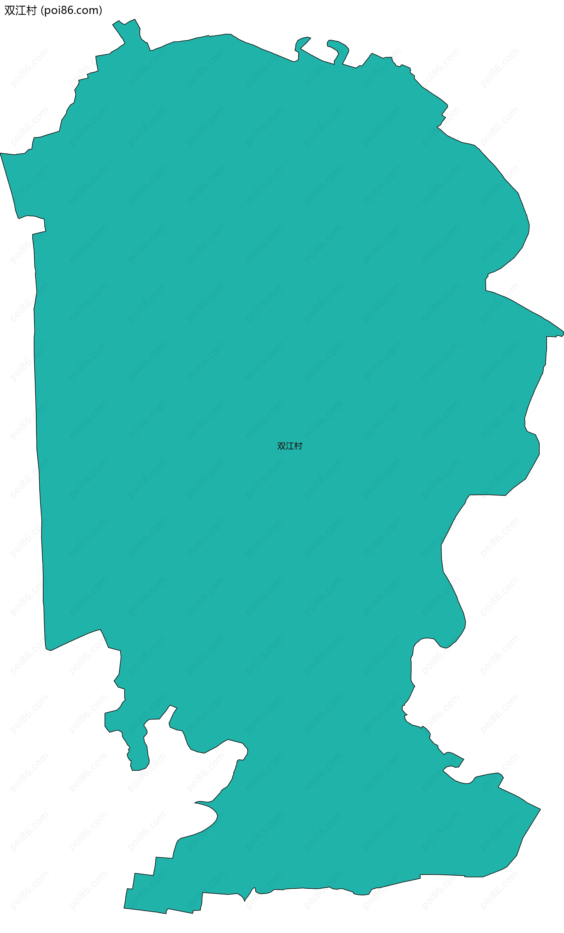 双江村边界地图