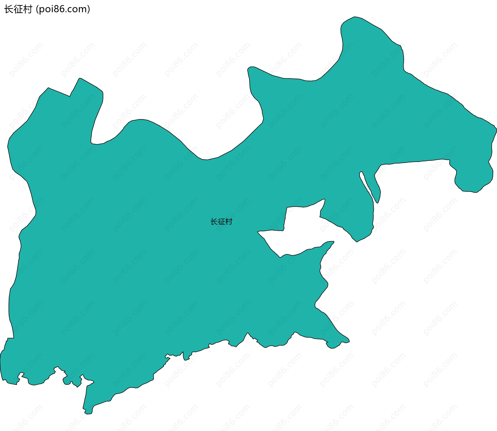 长征村边界地图