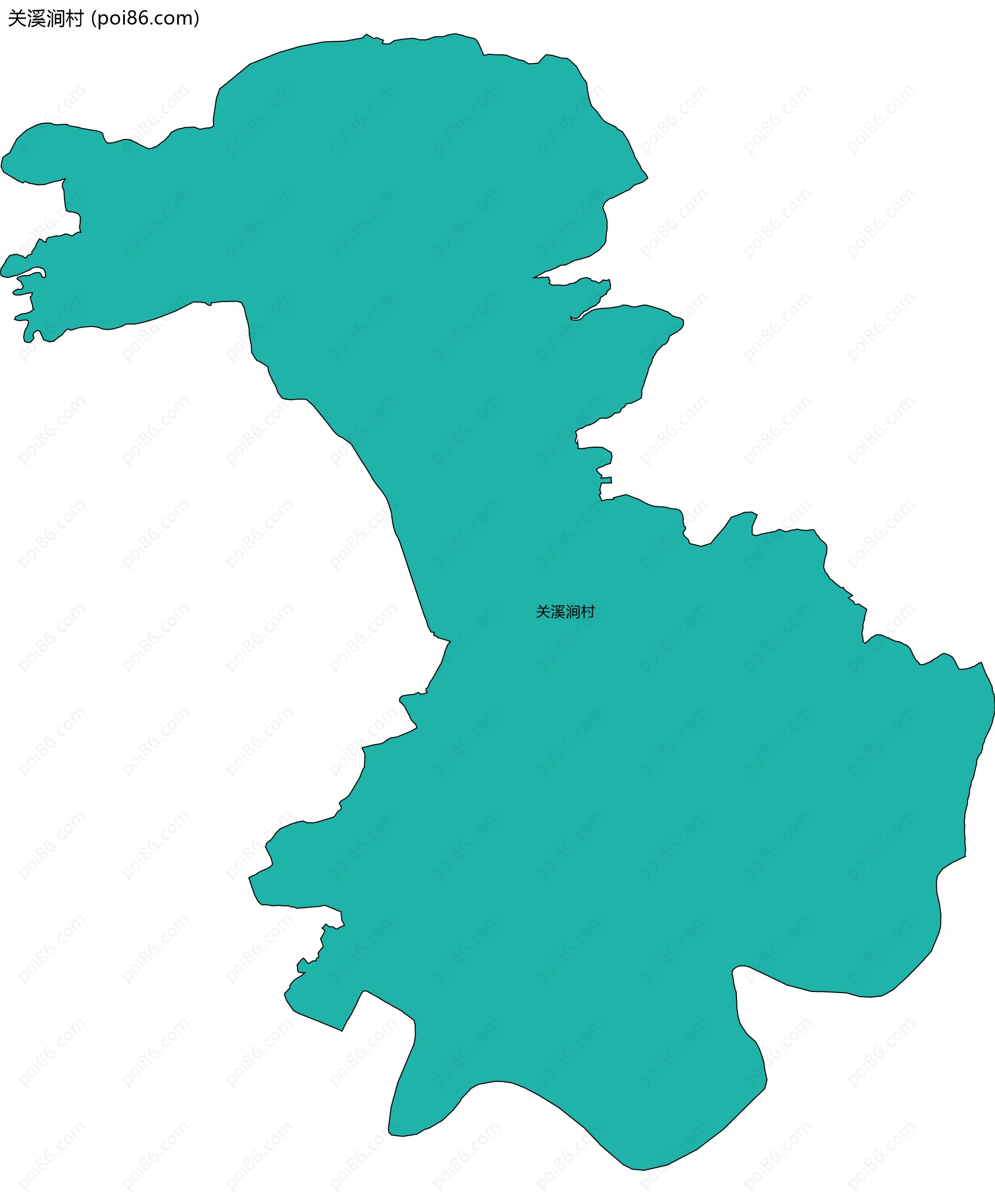 关溪涧村边界地图