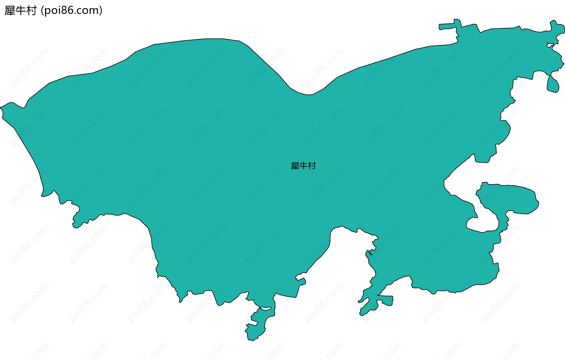 犀牛村边界地图