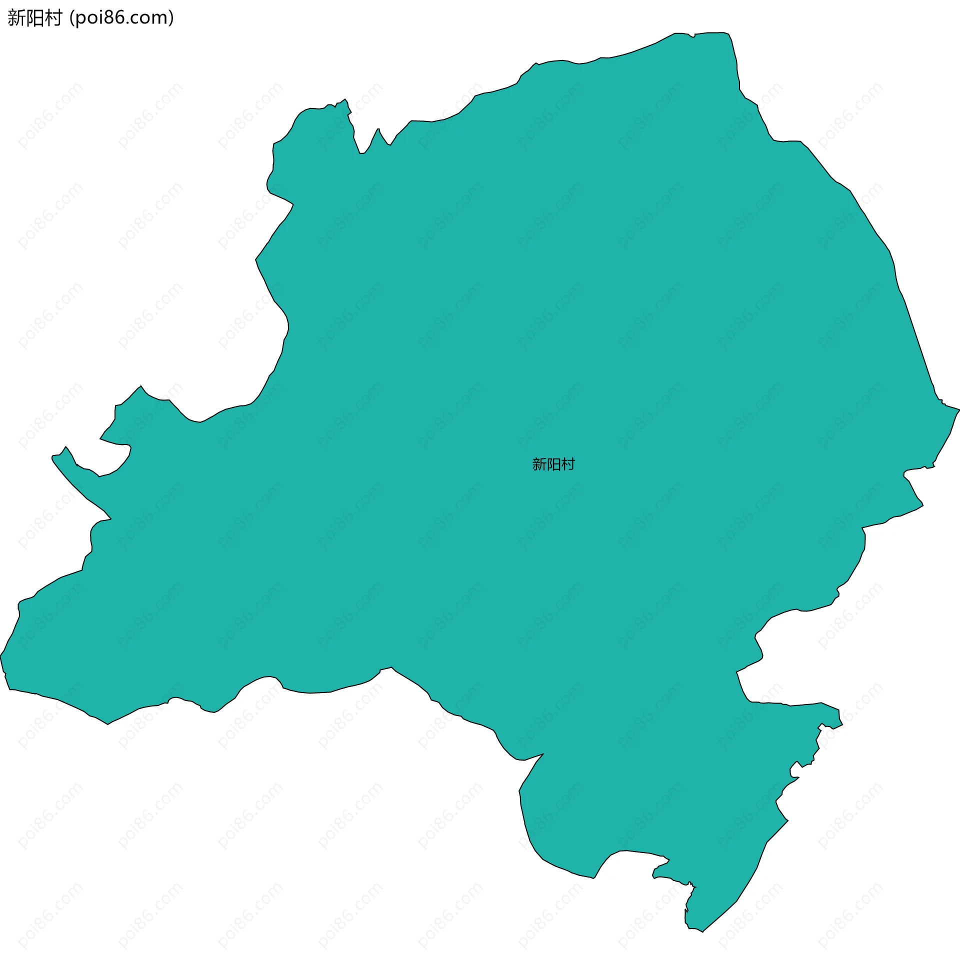 新阳村边界地图