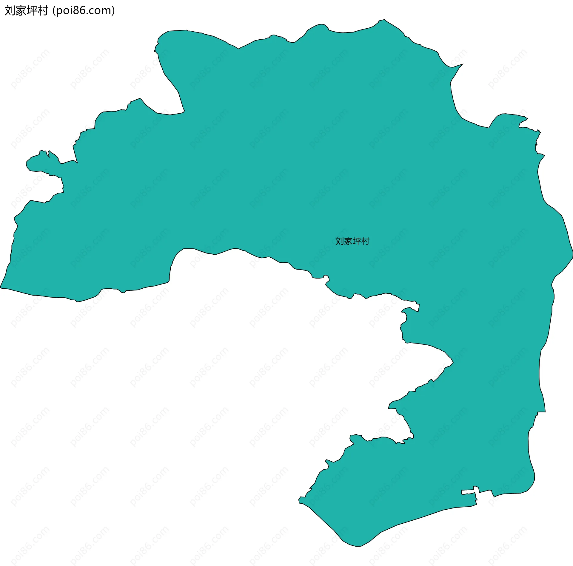 刘家坪村边界地图