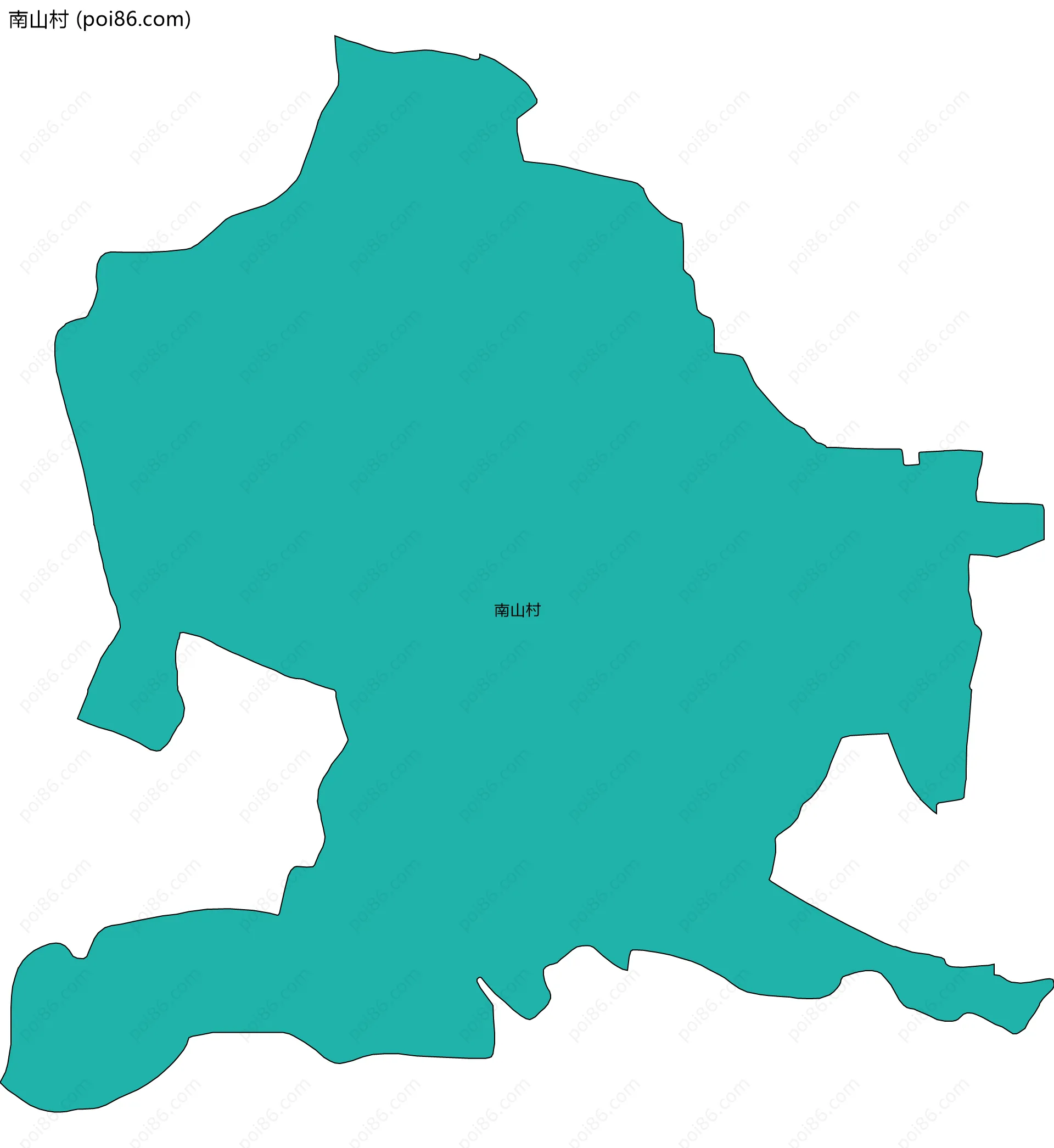 南山村边界地图