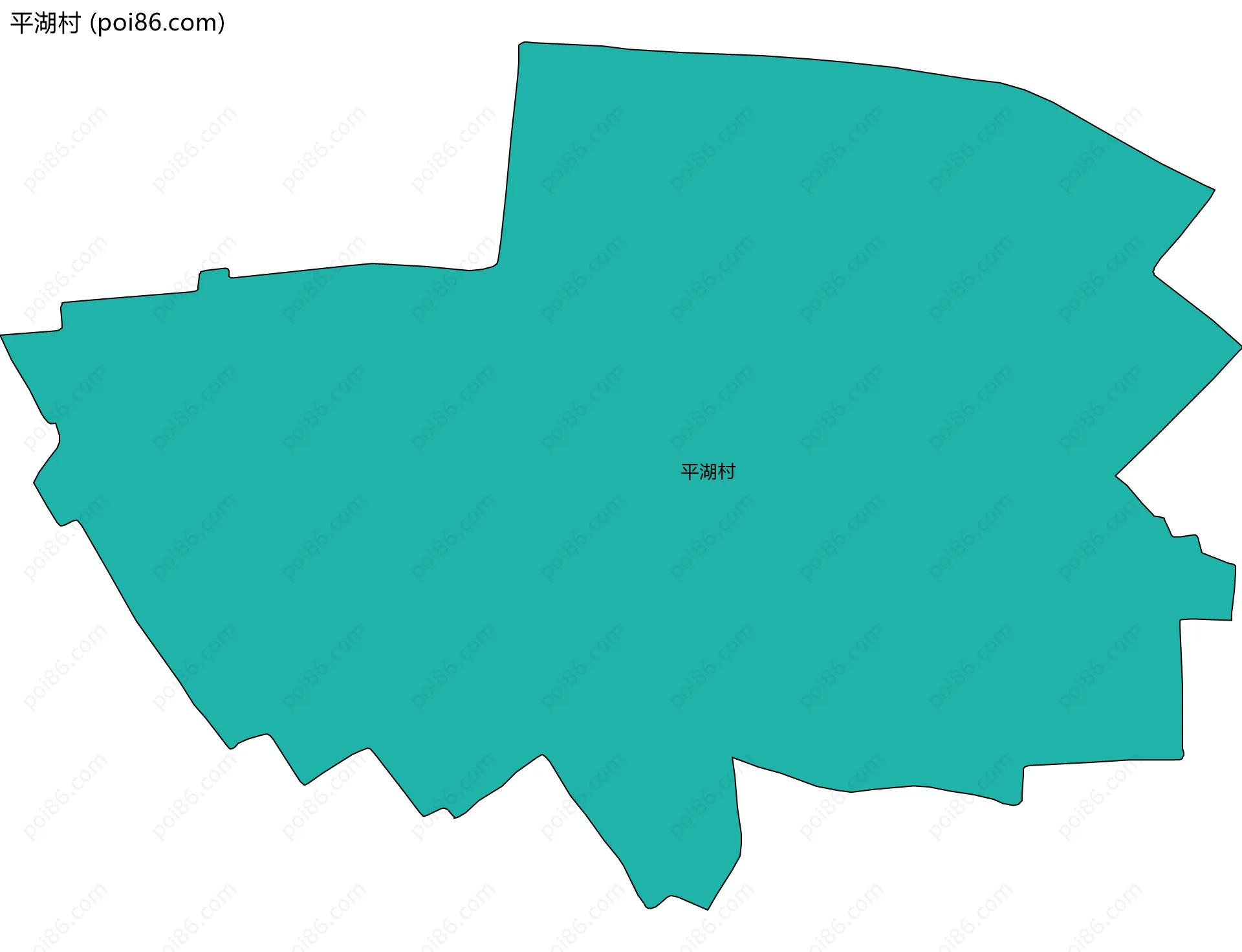 平湖村边界地图