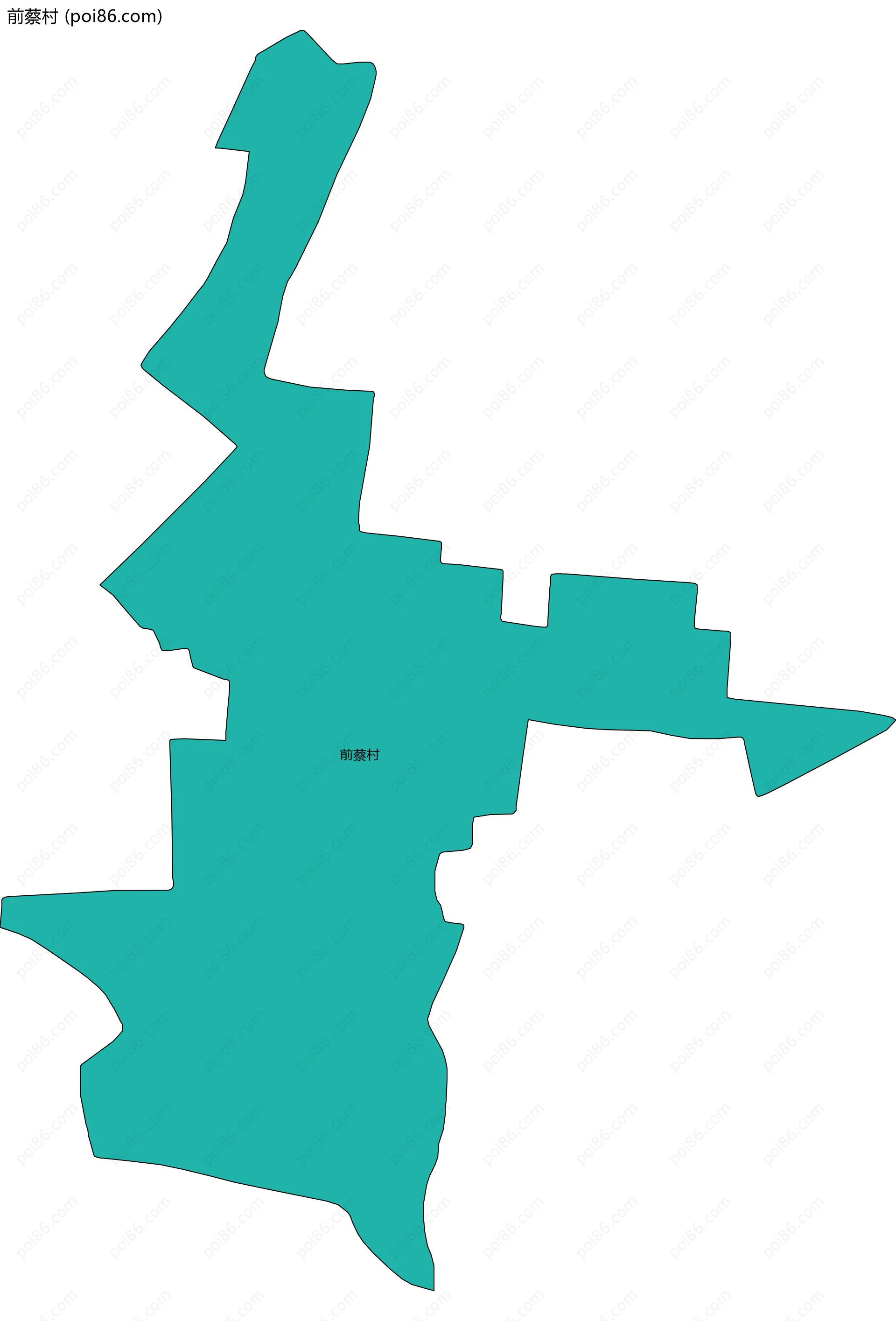 前蔡村边界地图