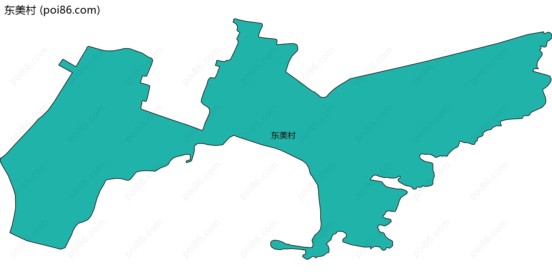 东美村边界地图