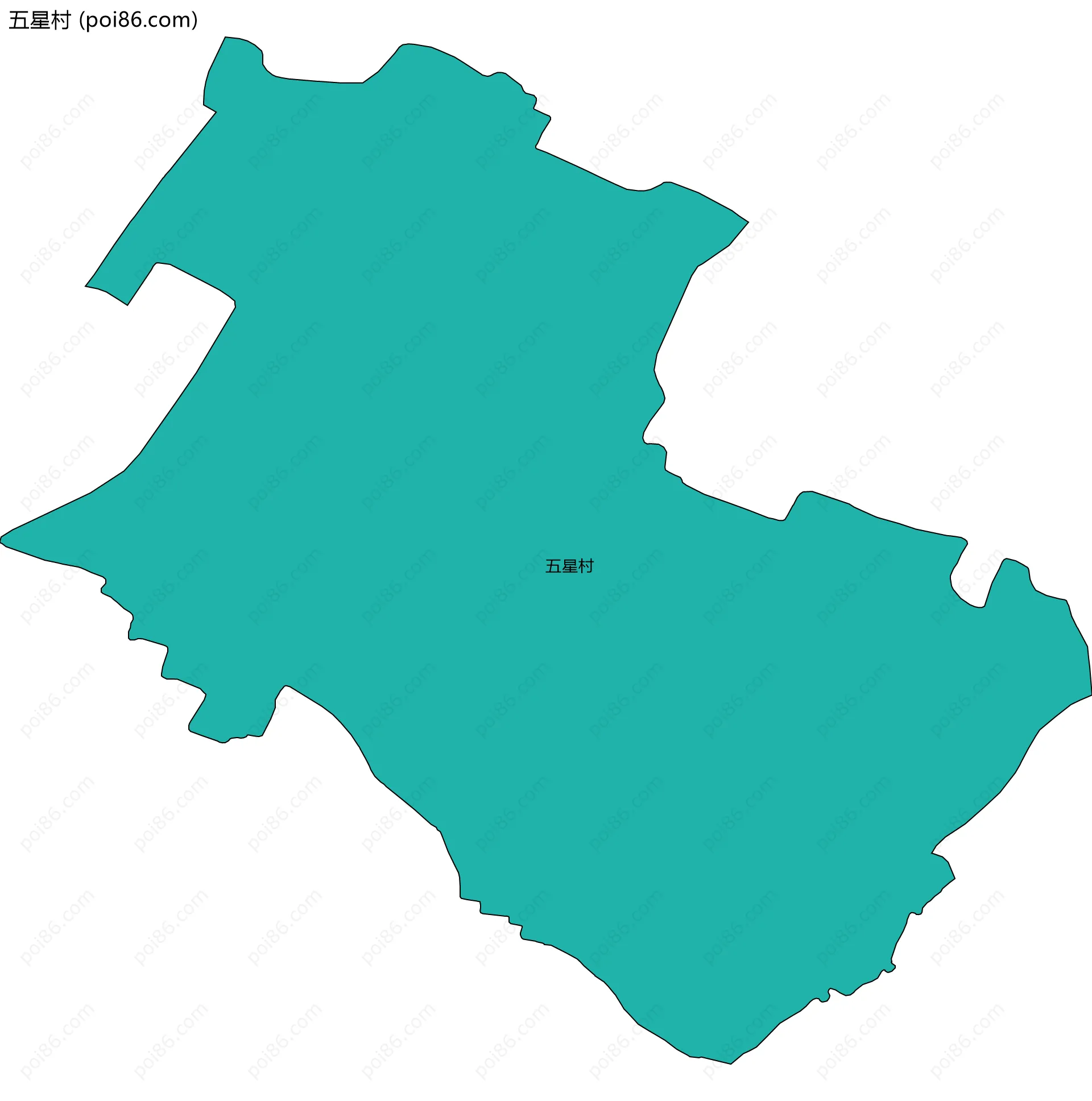 五星村边界地图