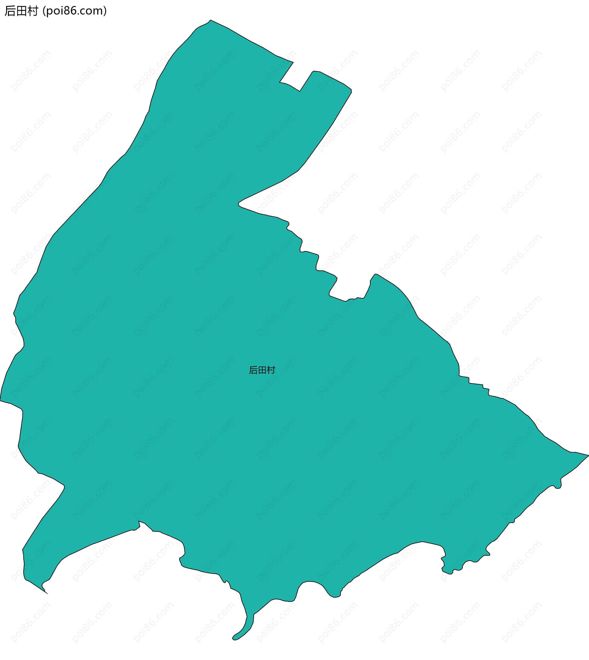 后田村边界地图