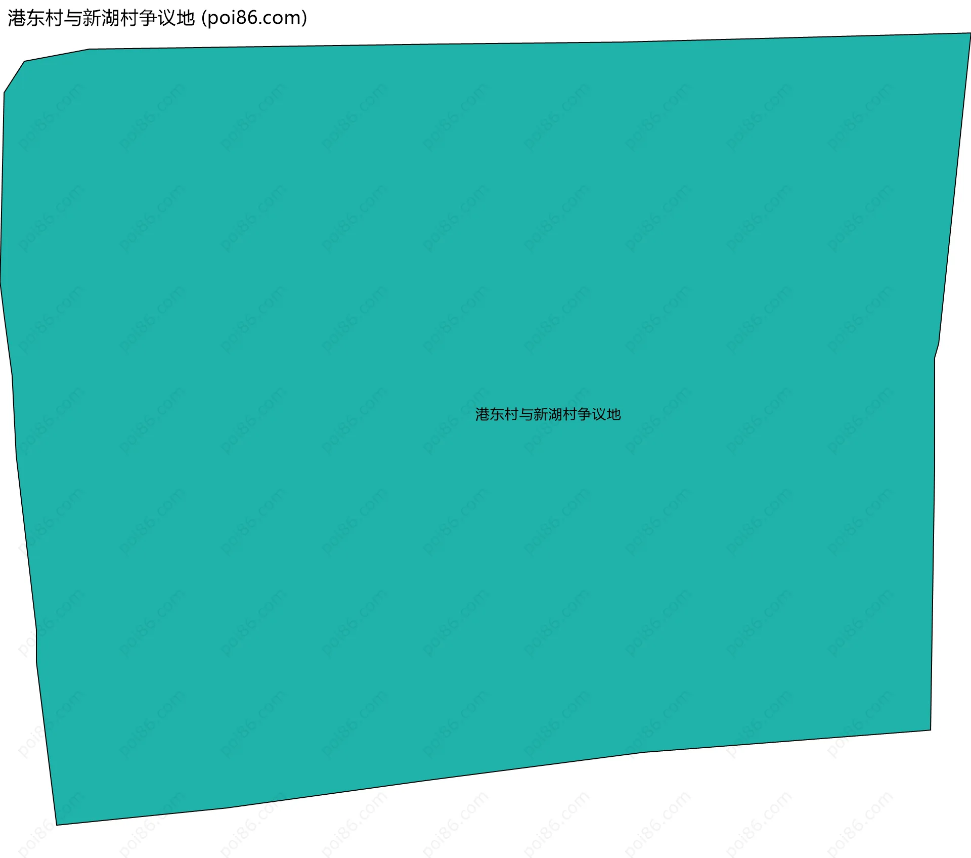港东村与新湖村争议地边界地图
