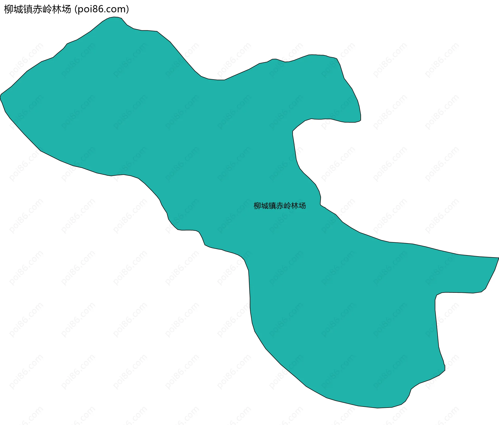 柳城镇赤岭林场边界地图