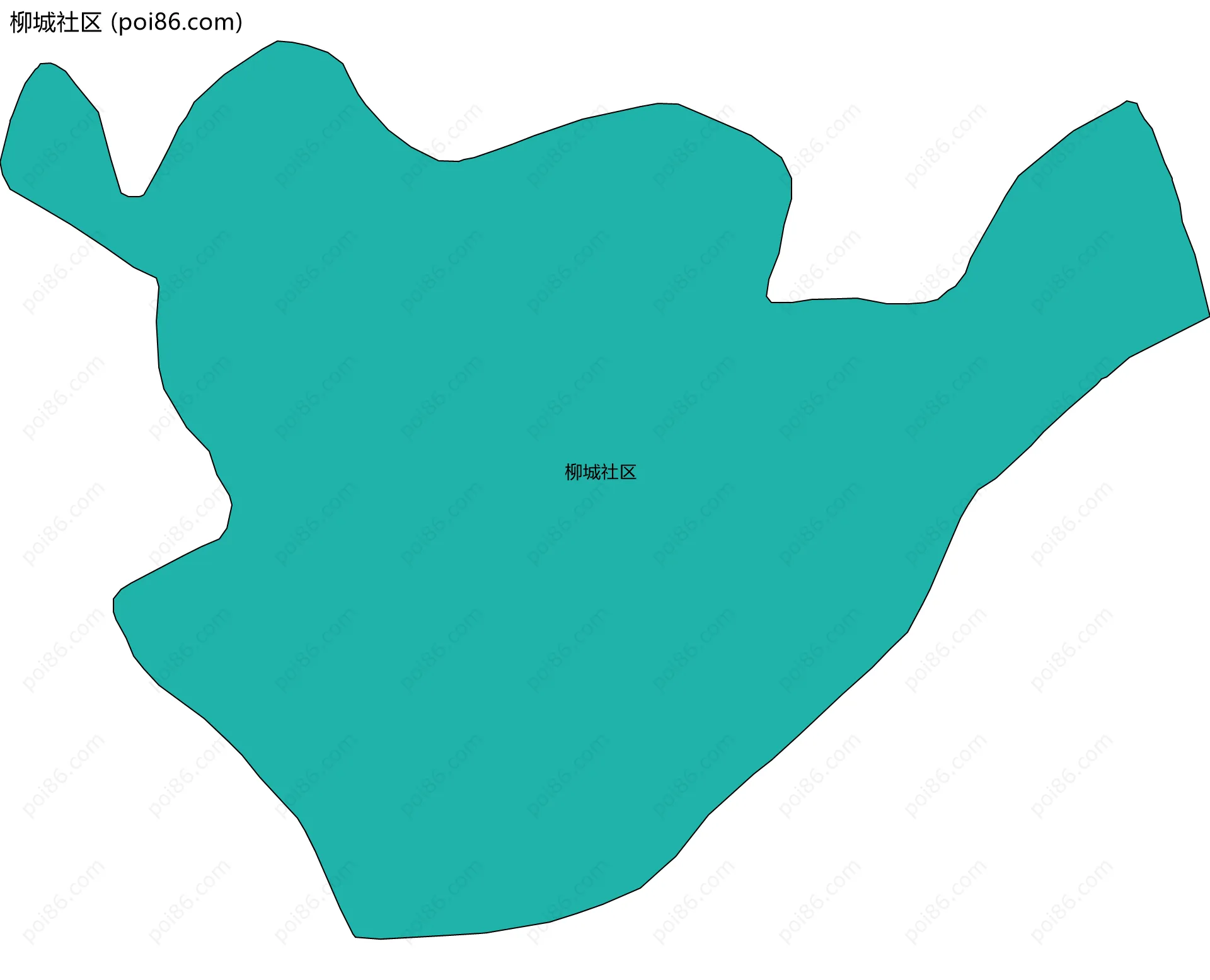 柳城社区边界地图