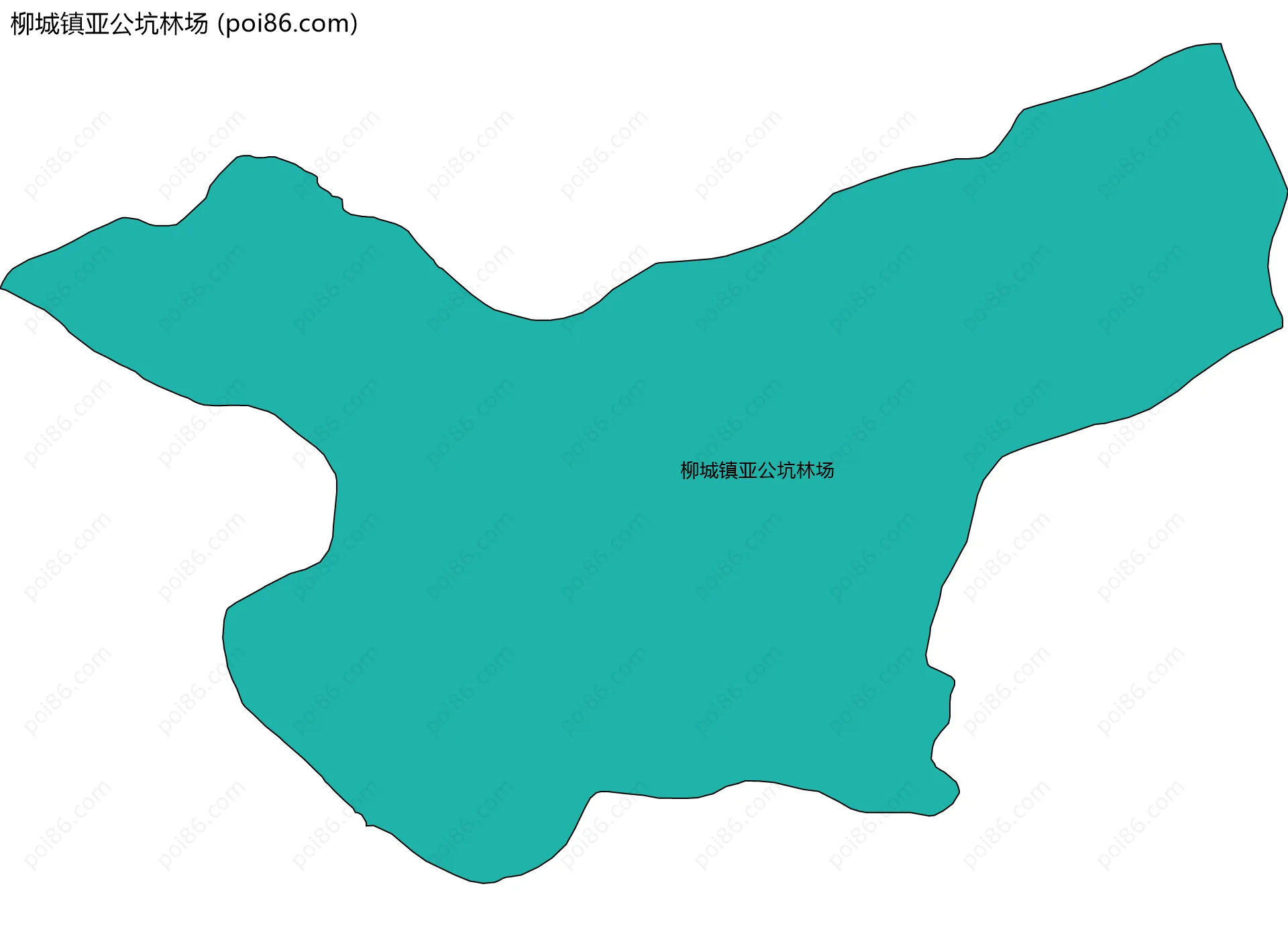 柳城镇亚公坑林场边界地图