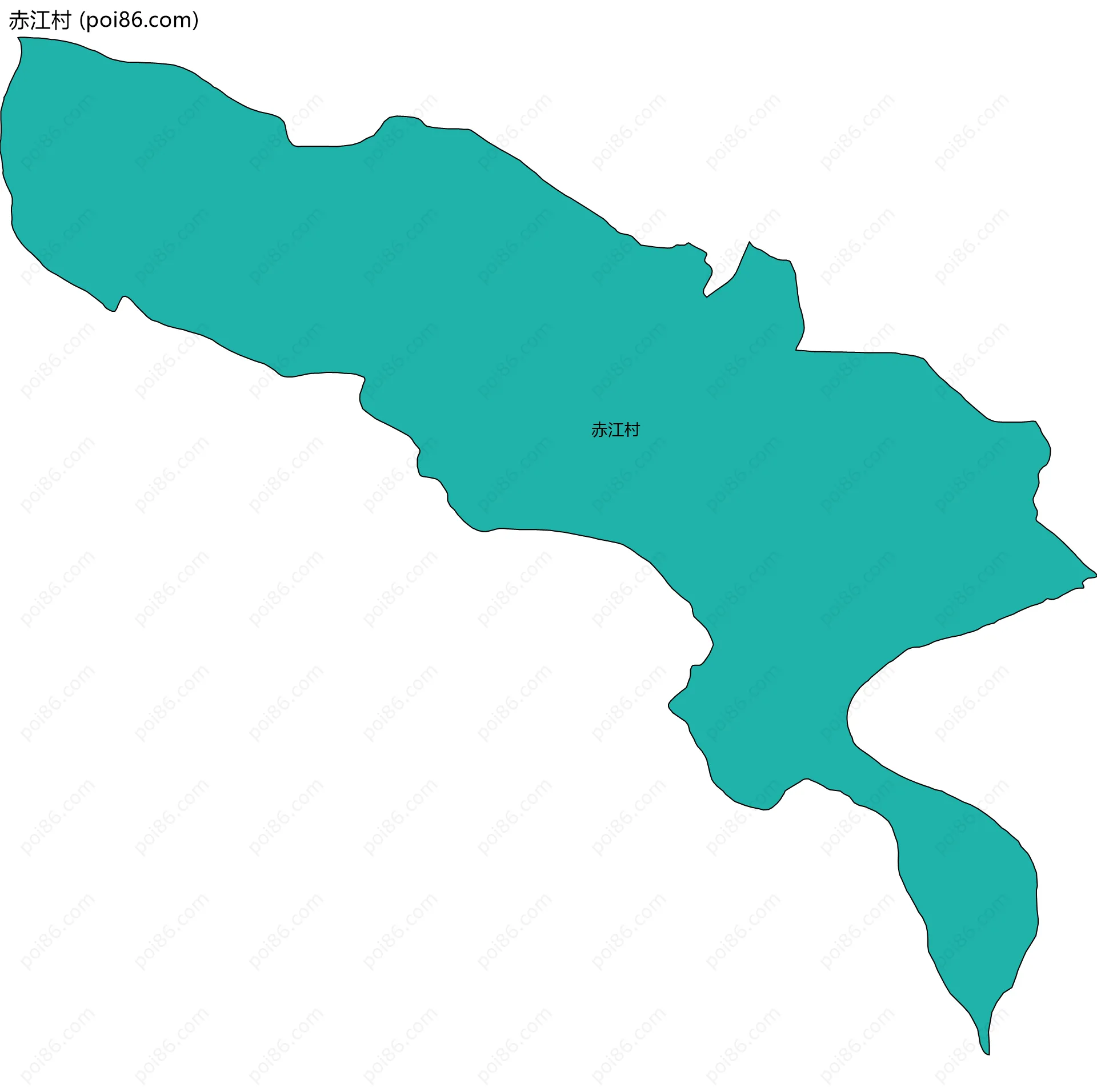 赤江村边界地图