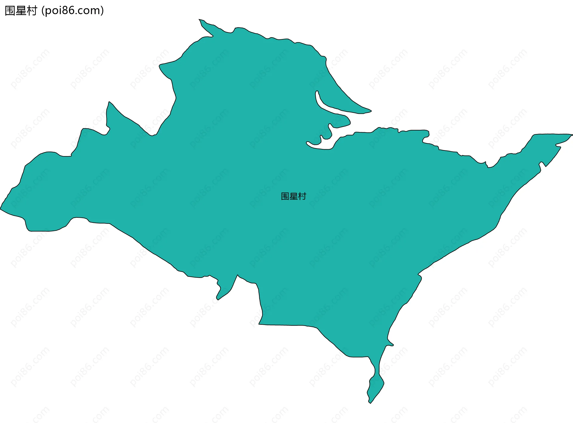 围星村边界地图