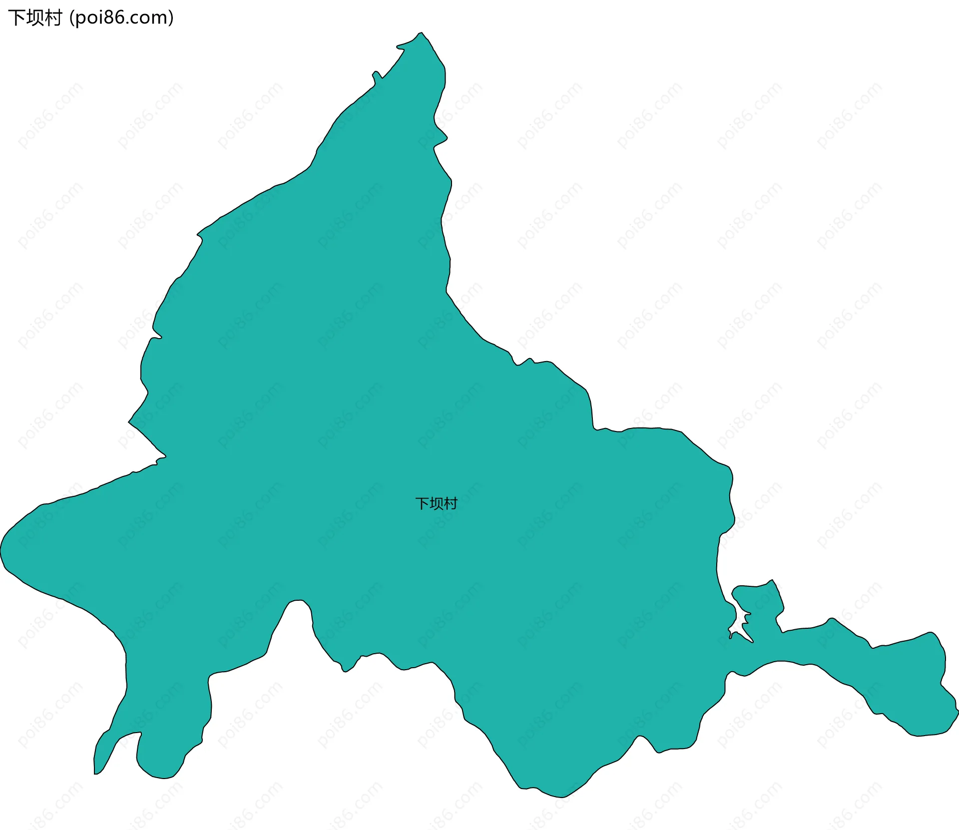 下坝村边界地图