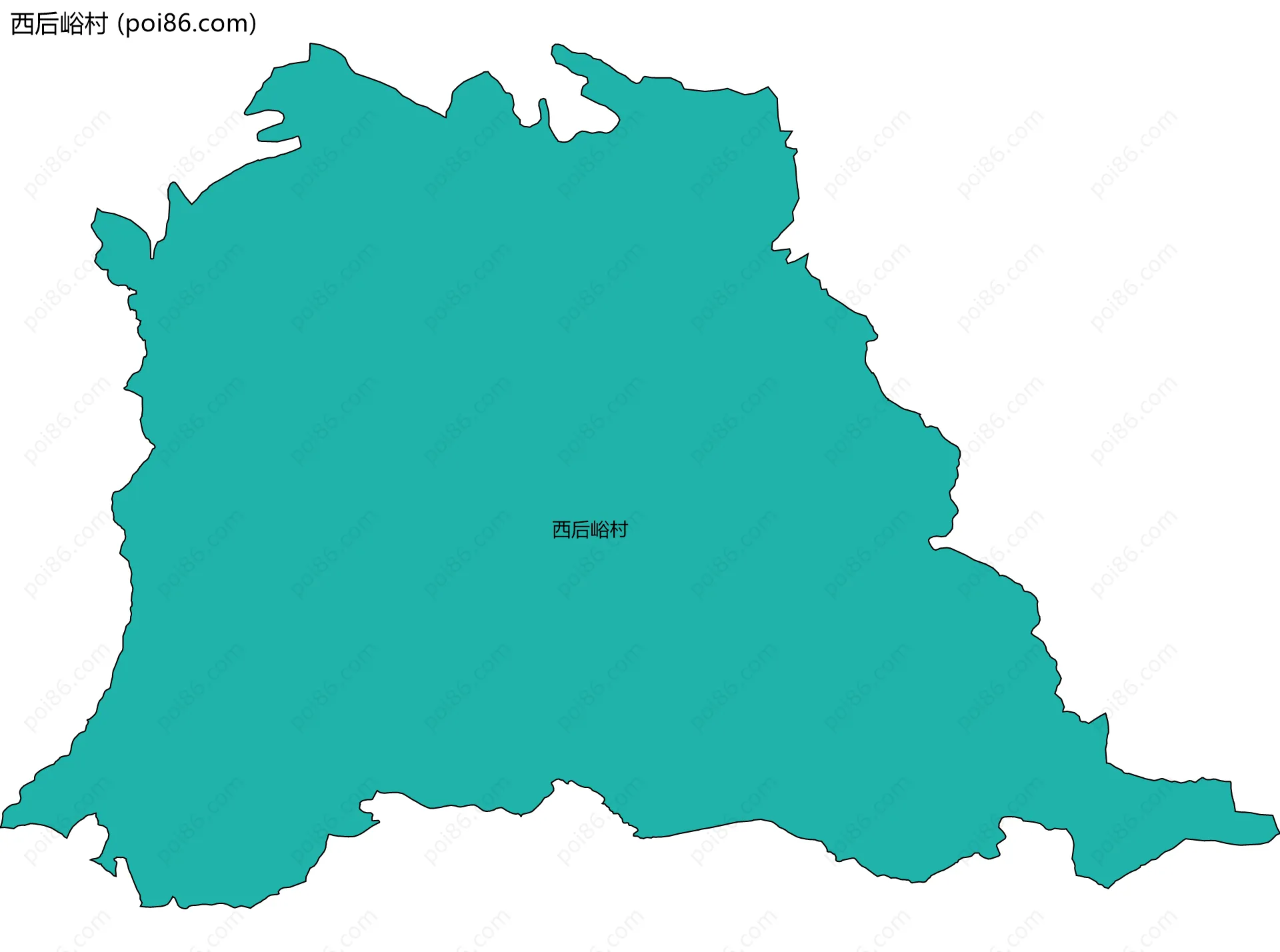 西后峪村边界地图