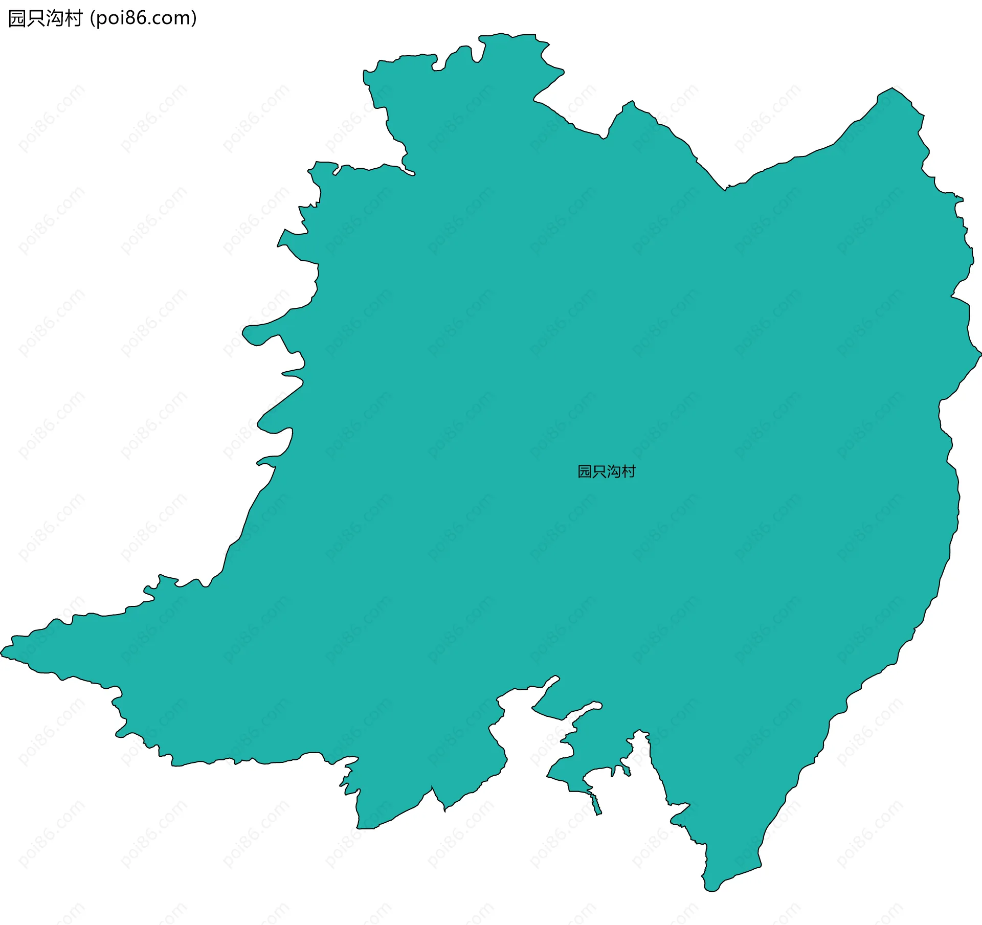 园只沟村边界地图