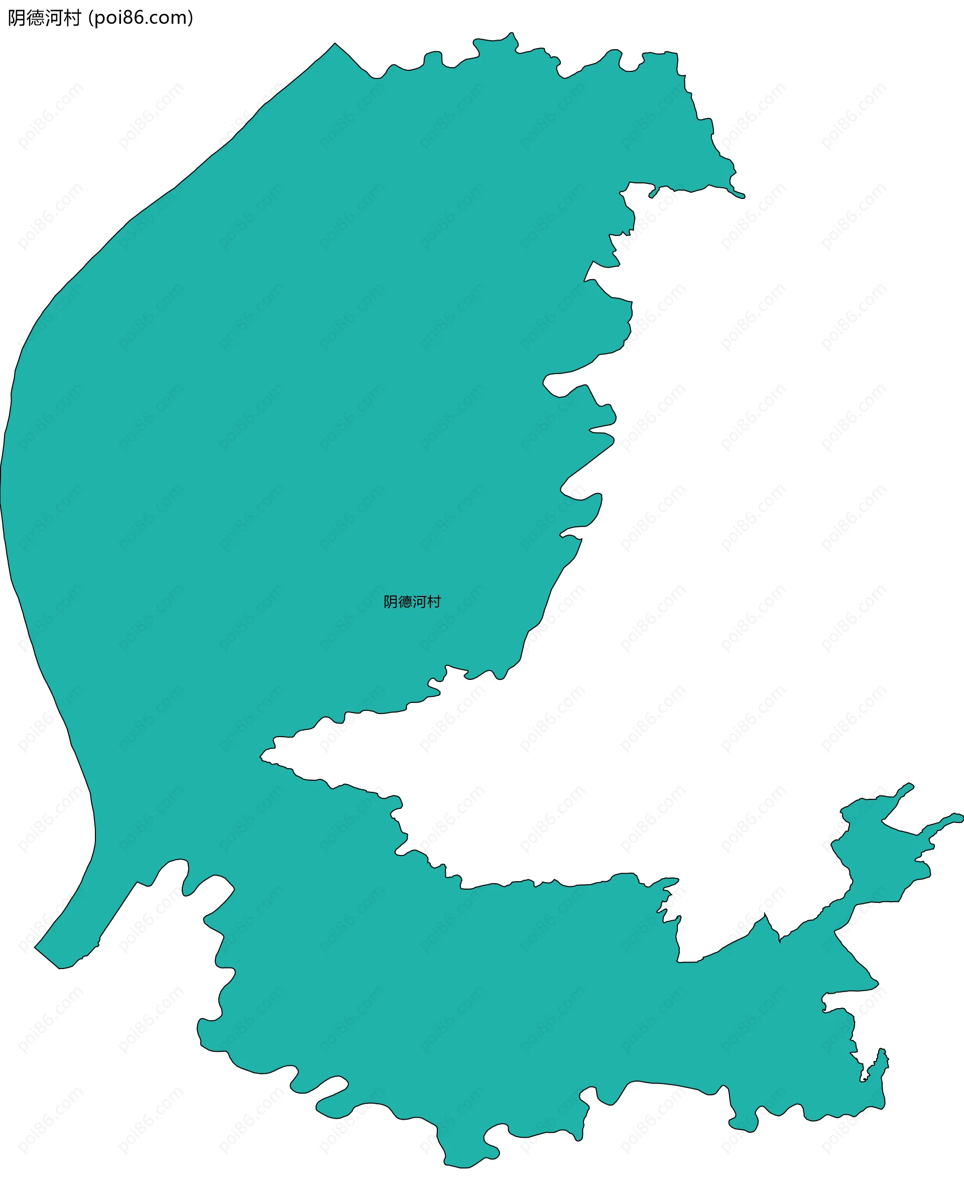 阴德河村边界地图