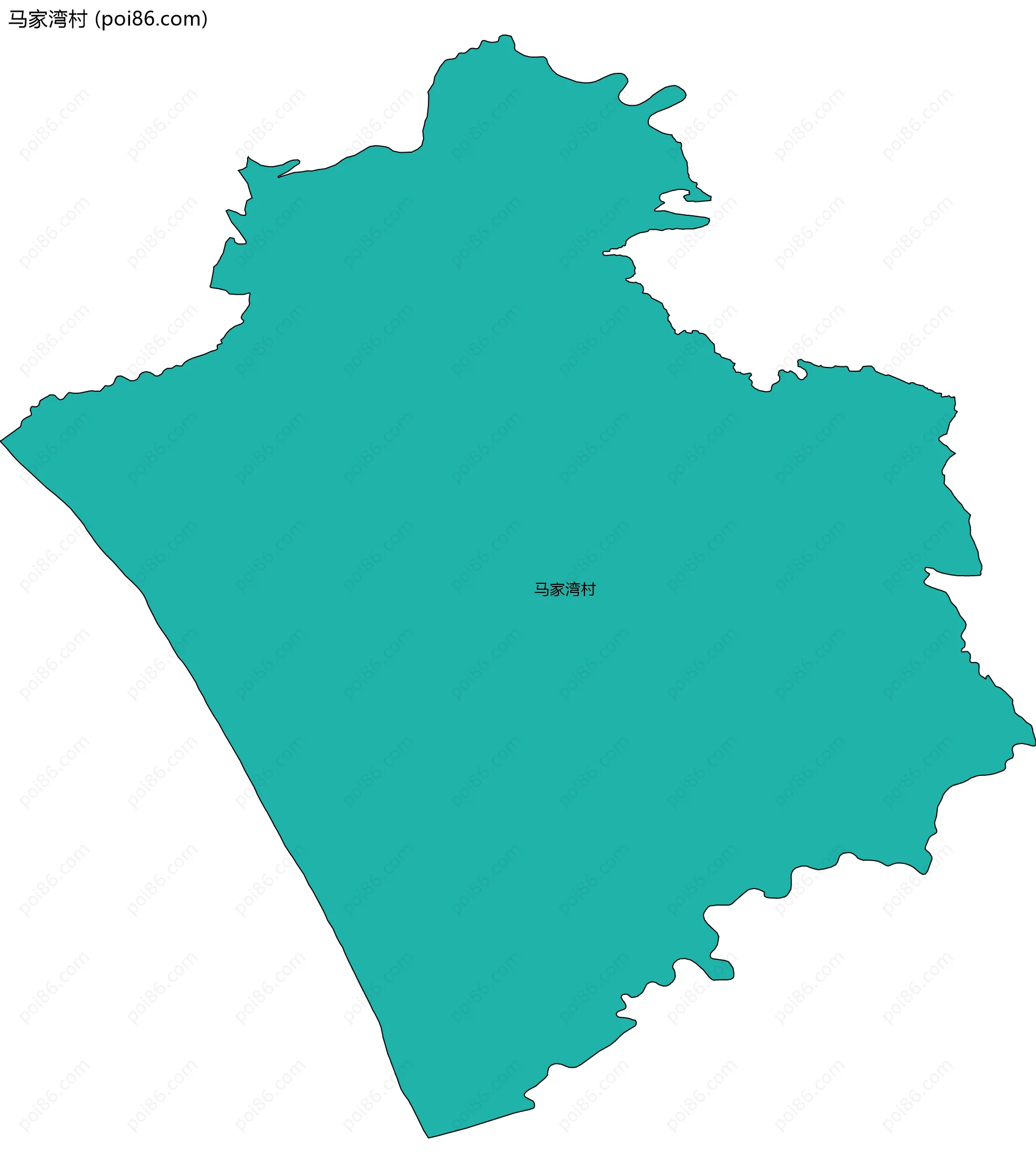 马家湾村边界地图