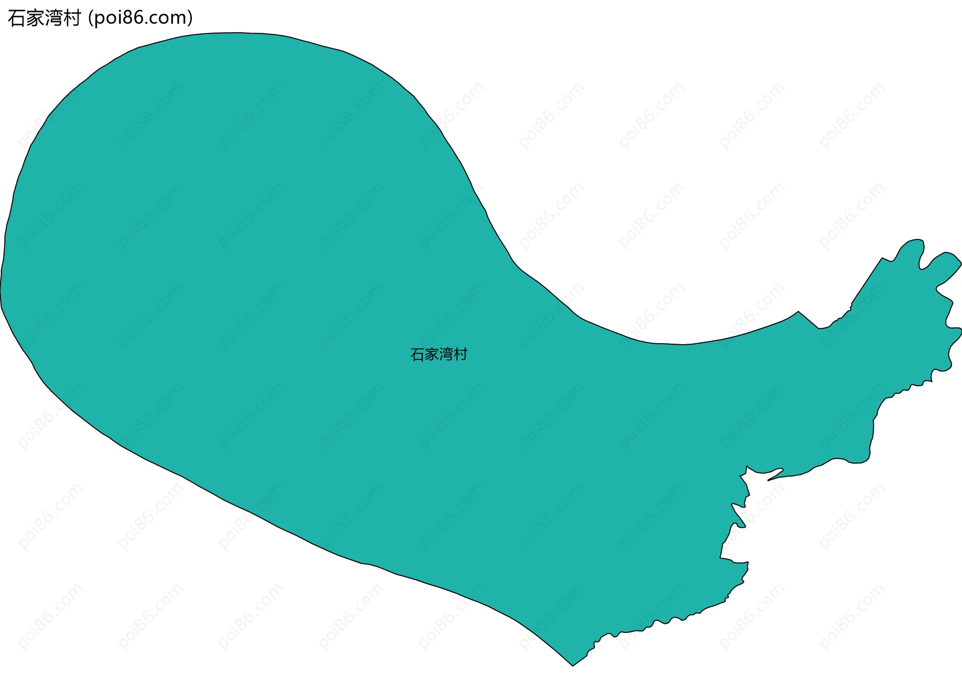 石家湾村边界地图