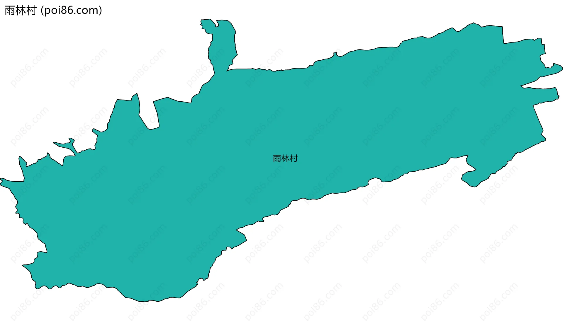 雨林村边界地图