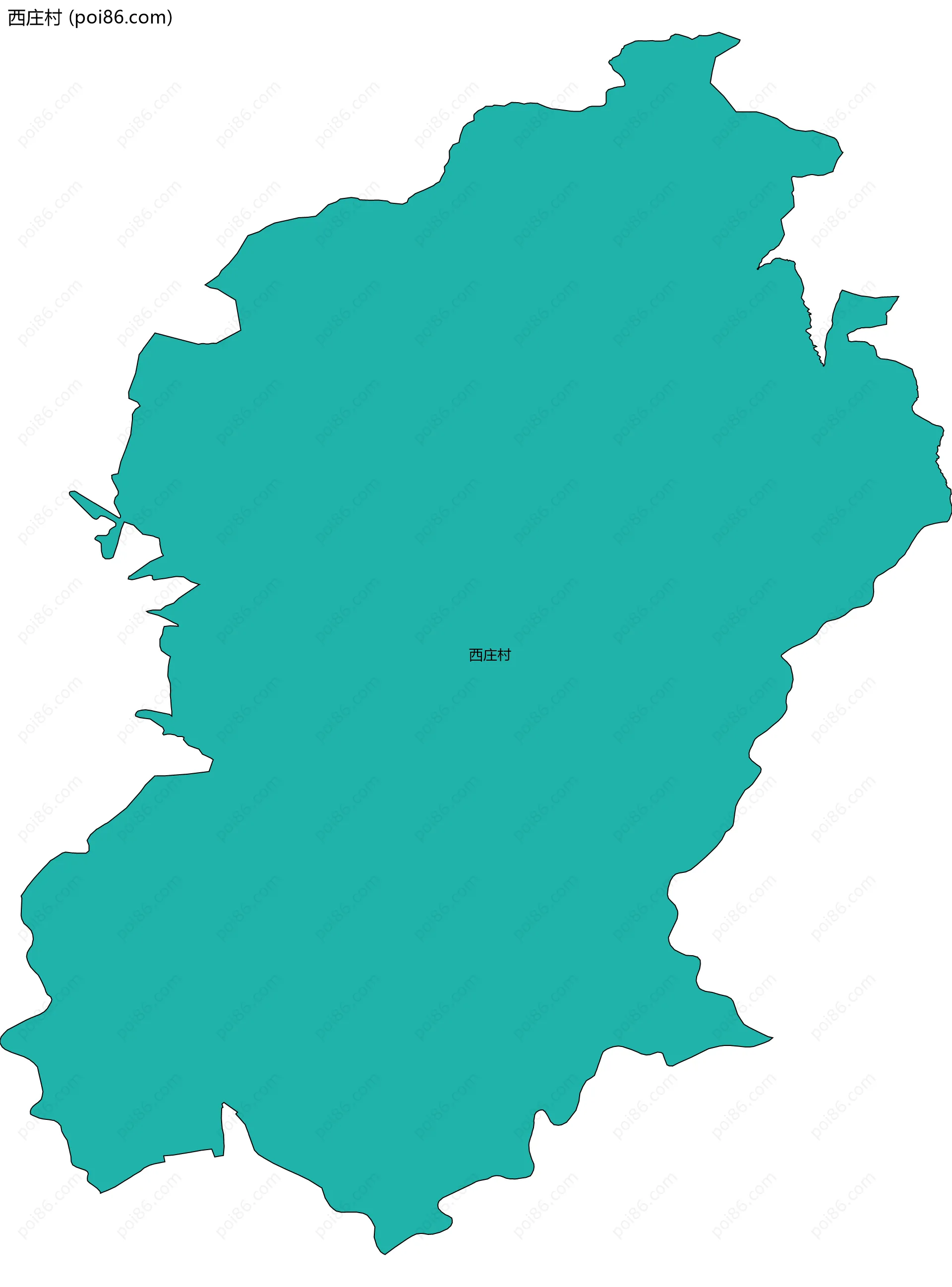 西庄村边界地图